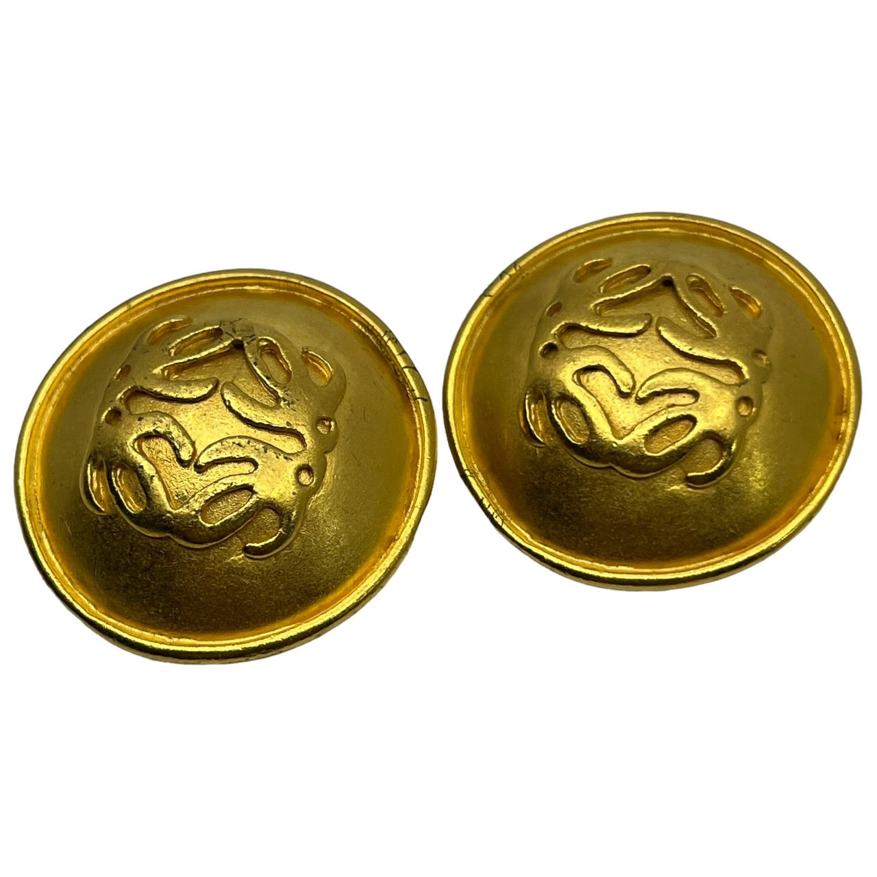 LOEWE(ロエベ) vintage anagram logo gold earrings/ヴィンテージアナグラムロゴゴールドイヤリング/大ぶり ゴールド