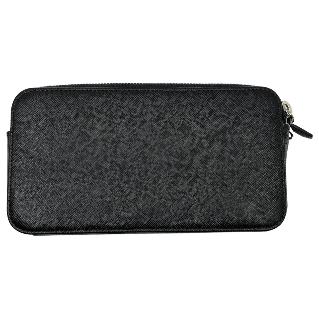 PRADA(プラダ) Metal appliqué saffiano chain shoulder bag メタルアップリケ サフィアーノ チェーン ショルダーバッグ 1DH010 ブラック×ピンク ギャランティカード付属 2DAZ SAFFIANO SMALTO レザー ロゴ