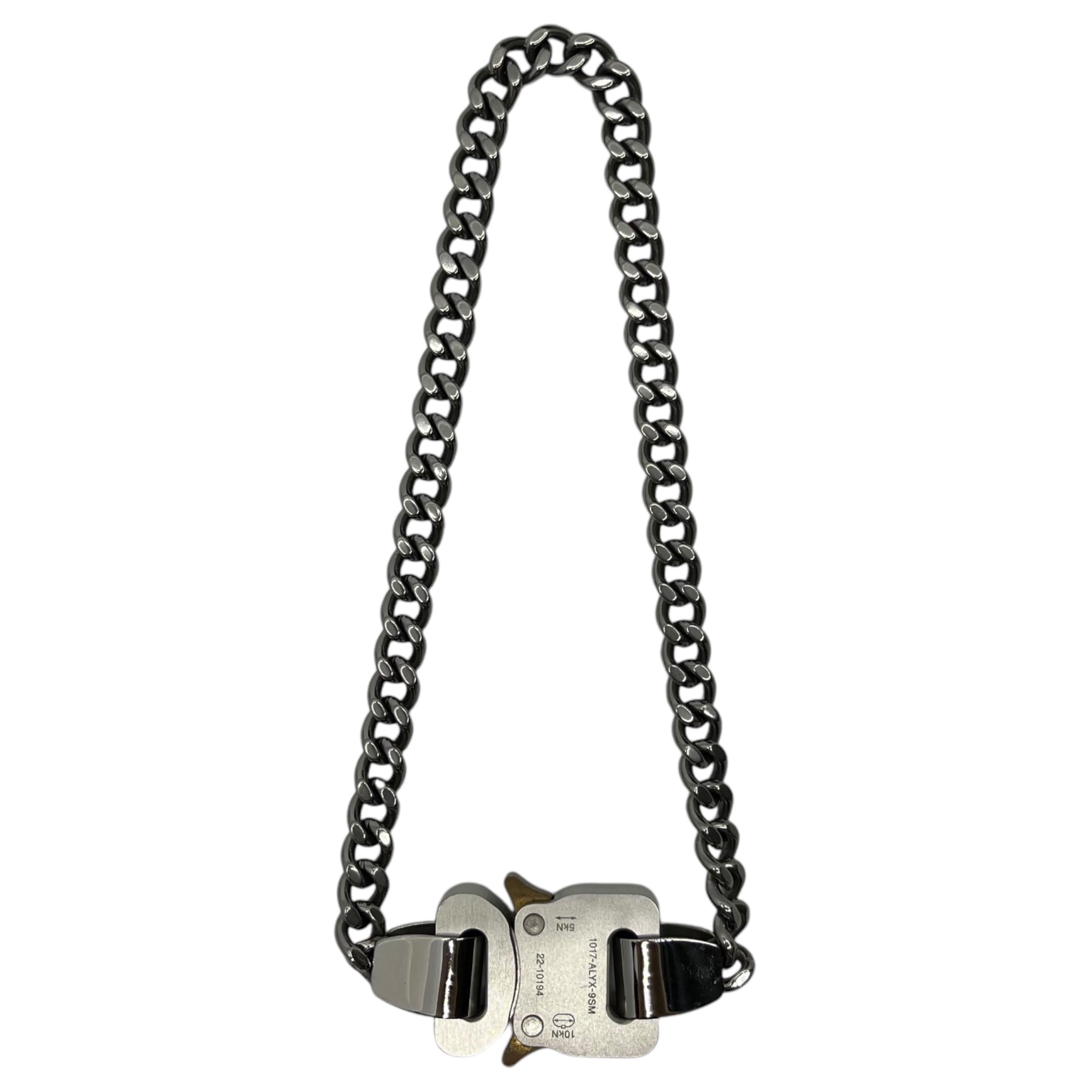 1017 ALYX 9SM(アリクス) Roller coaster buckle chain necklace ローラー コースター バックル チェーン ネックレス AAUJW213OT01 S シルバー GRY0002 コブラ アクセサリー 箱付