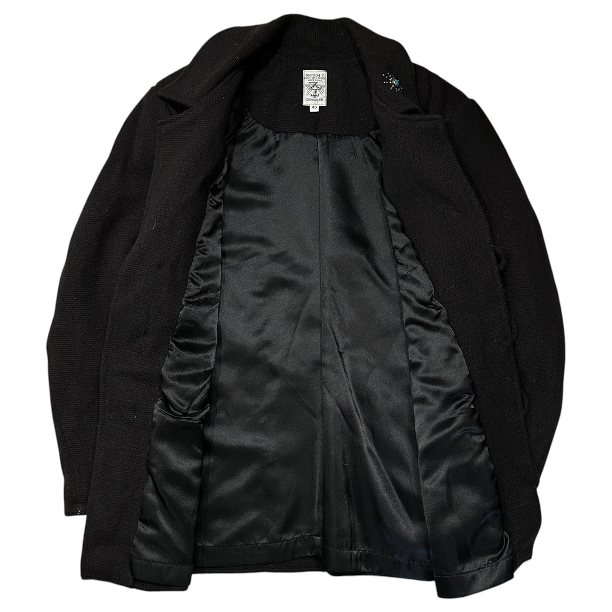 ORTEGA'S(オルテガ) 1990's Turquoise Studded Chimayo Jacket ターコイズ スタッズ チマヨ ジャケット 40 ブラック 90年代 ウール コート