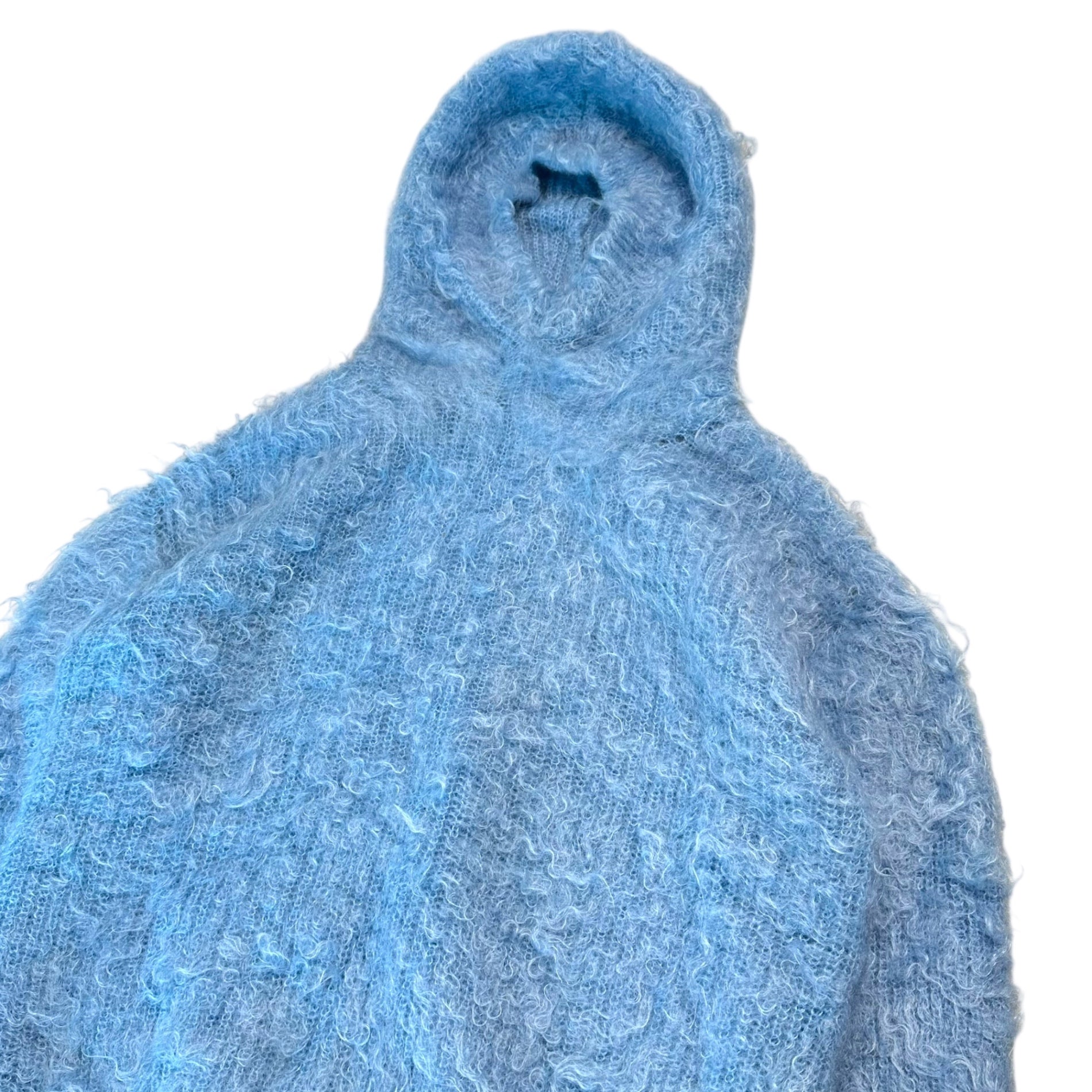 TAO(タオ) 23AW Pullover Mohair Hoodie Knit プルオーバー モヘヤ フーディー ニット ライトブルー コムデギャルソン