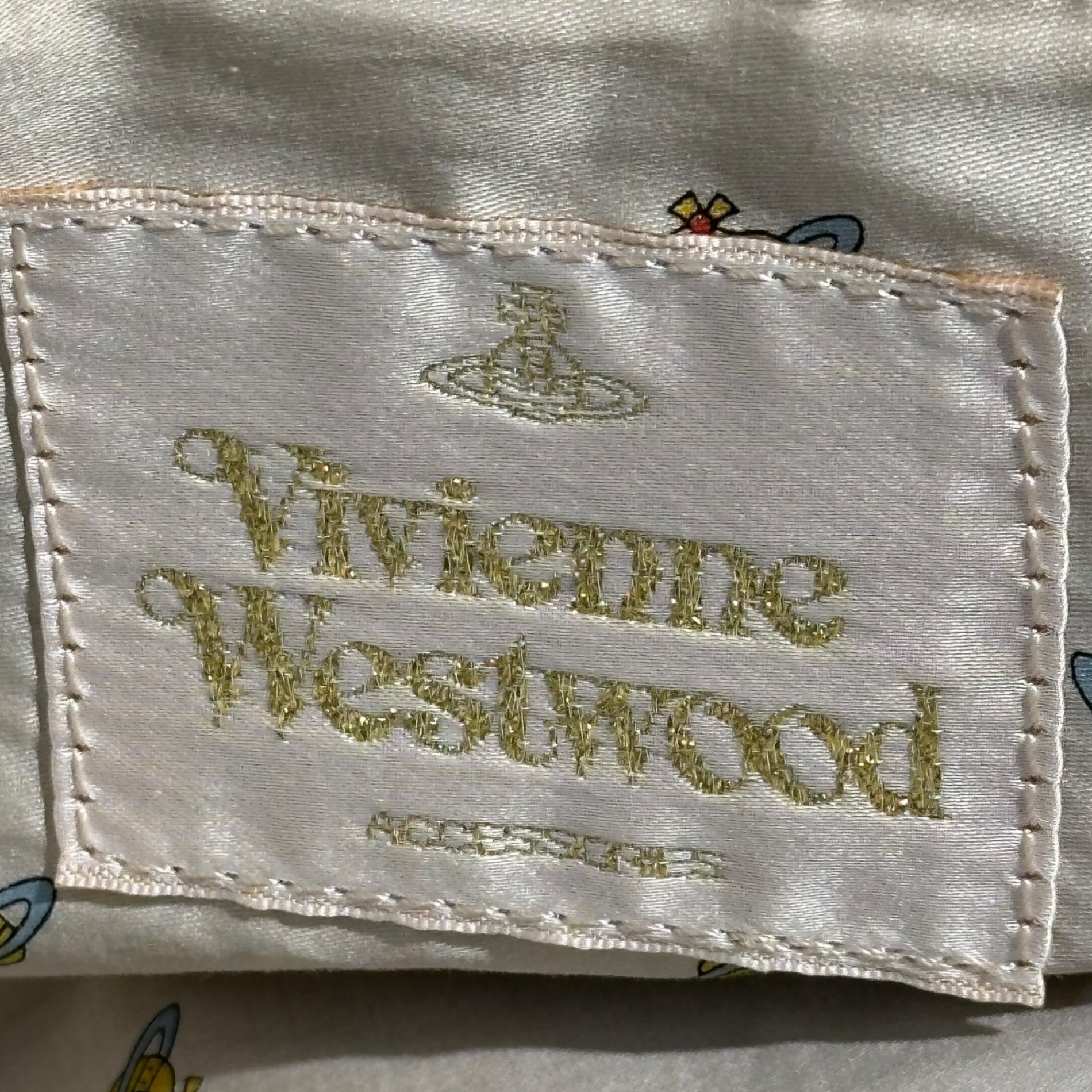 Vivienne Westwood ACCESSORIES(ヴィヴィアンウエストウッドアクセサリー) Orb Logo Crocodile Embossed Leather Tote Bag オーブ ロゴ クロコ 型押し レザー トート バッグ ホワイト ハンド 肩掛け