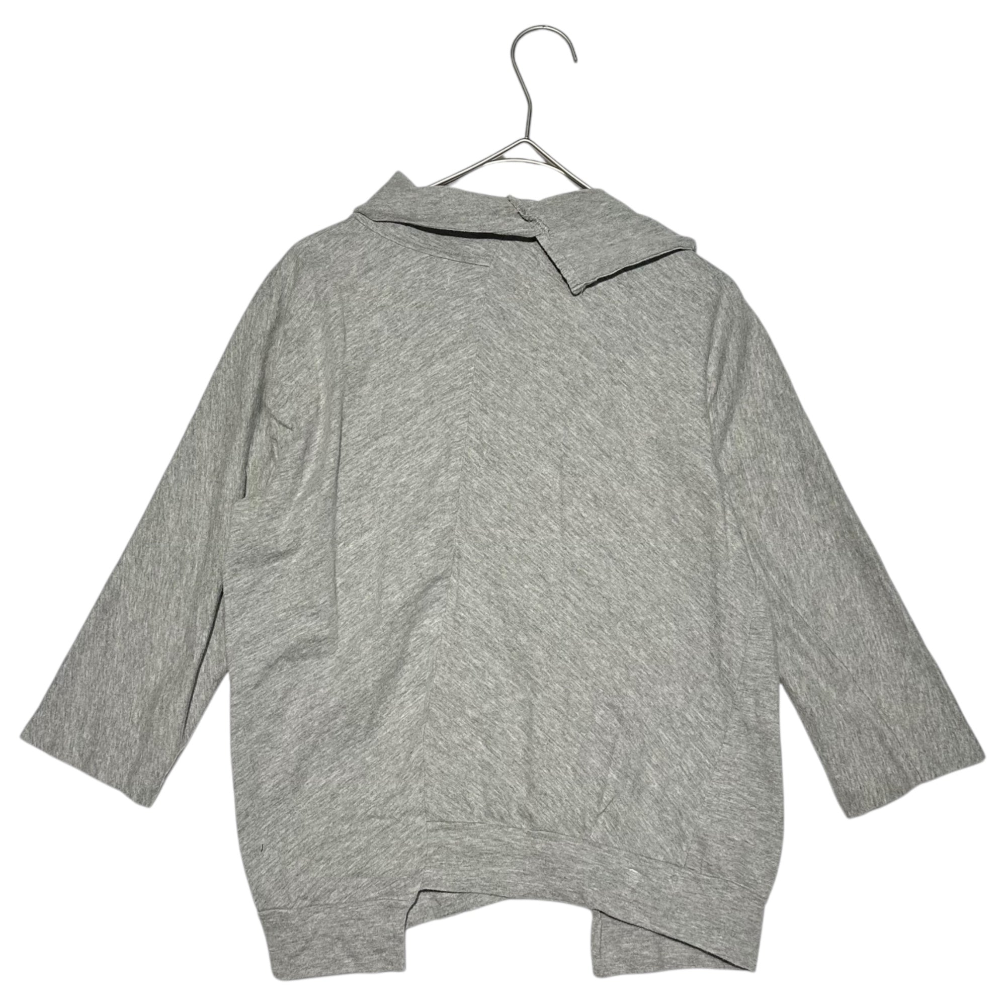 COMME des GARCONS JUNYA WATANABE(コムデギャルソンジュンヤワタナベ) 07SS Front ruffle long sleeve short length cut and sew 前フリル 長袖 ショート レングス カットソー JS-T068 S グレー AD2006