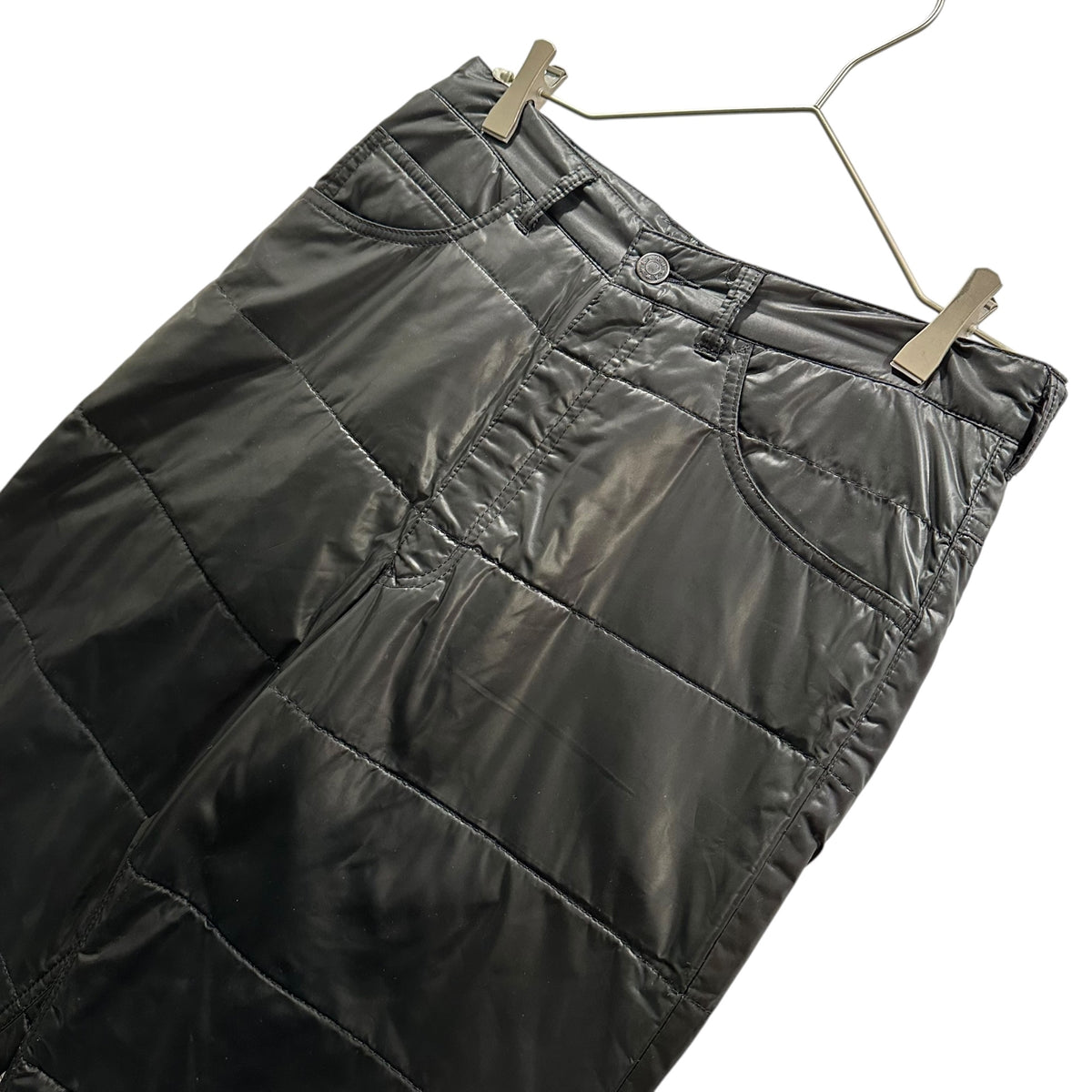 JUNYA WATANABE COMME des GARCONS(ジュンヤワタナベコムデギャルソン) 2004AW Padded Tapered Polyester Pants 中綿 テーパード ポリ パンツ JN-P061 S ブラック AD2004 00s アーカイブ