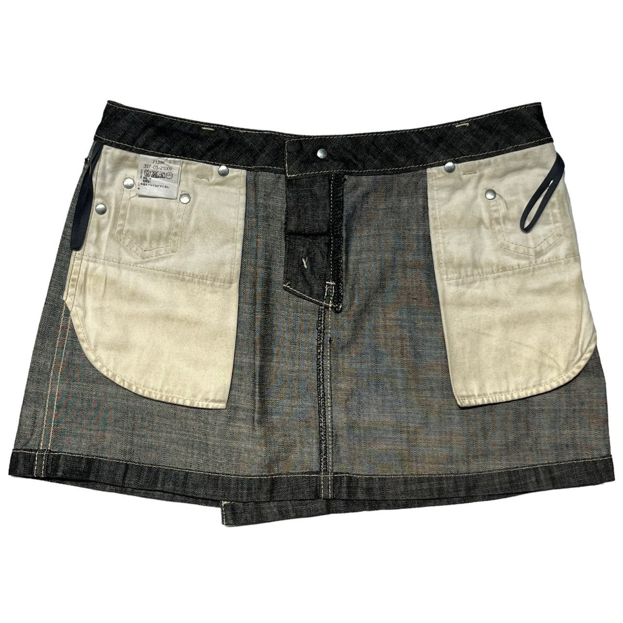 Vivienne Westwood RED LABEL(ヴィヴィアンウエストウッドレッドレーベル) 00's Orbro logo zip denim mini skirt オーブ ロゴ ジップ デニム ミニ スカート 357-01-23005 3(L程度) インディゴ Y2K