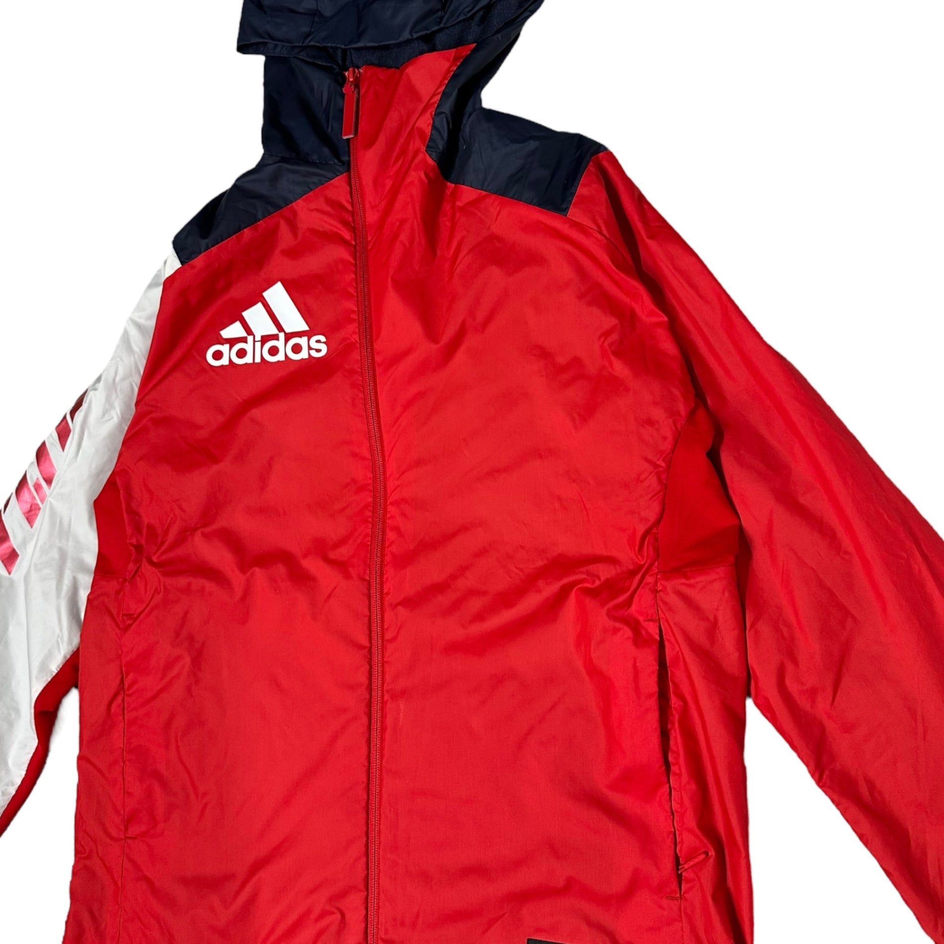adidas(アディダス) TGP Windbreaker ナイロン ジャージ セットアップ HA4741 M ブラック×ブルー パーカー ジャケット パンツ スポーツウェア