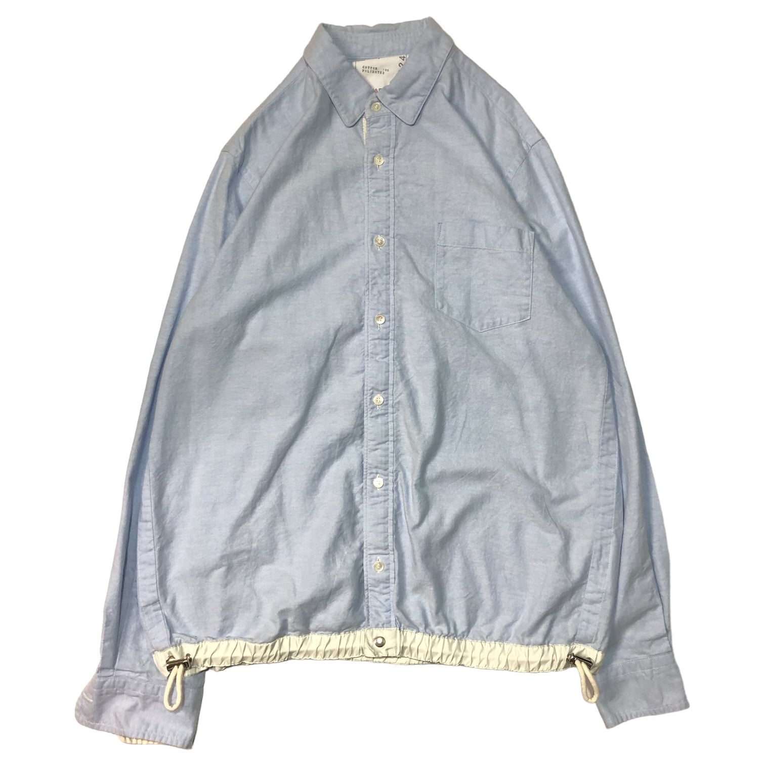 sacai(サカイ) 17SS Drawstring Shirts ドロスト シャツ SIZE 3(L) ライトブルー×ホワイト ドローコード