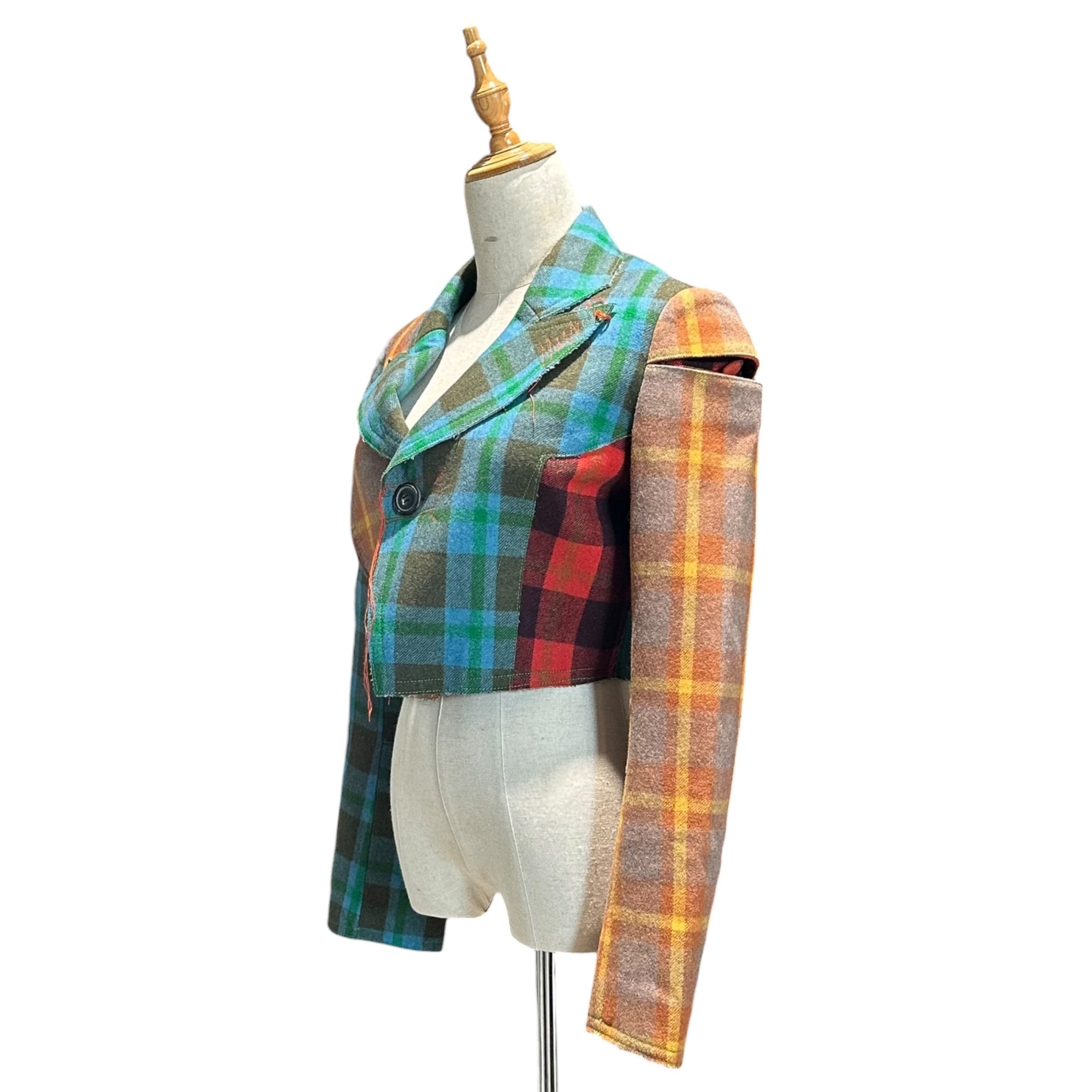 Andersson Bell(アンダーソンベル) Multicolor Melton Check Jacket マルチカラー メルトン チェック ジャケット 4368034 MULTI S マルチカラー ショートレングス