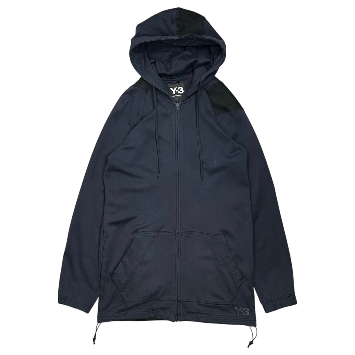 Y-3(ワイスリー) 2018SS Big 3 Stripes Zip Hoodie ビッグ 3ストライプ ロング ジップ パーカー CY6909 XS ネイビー