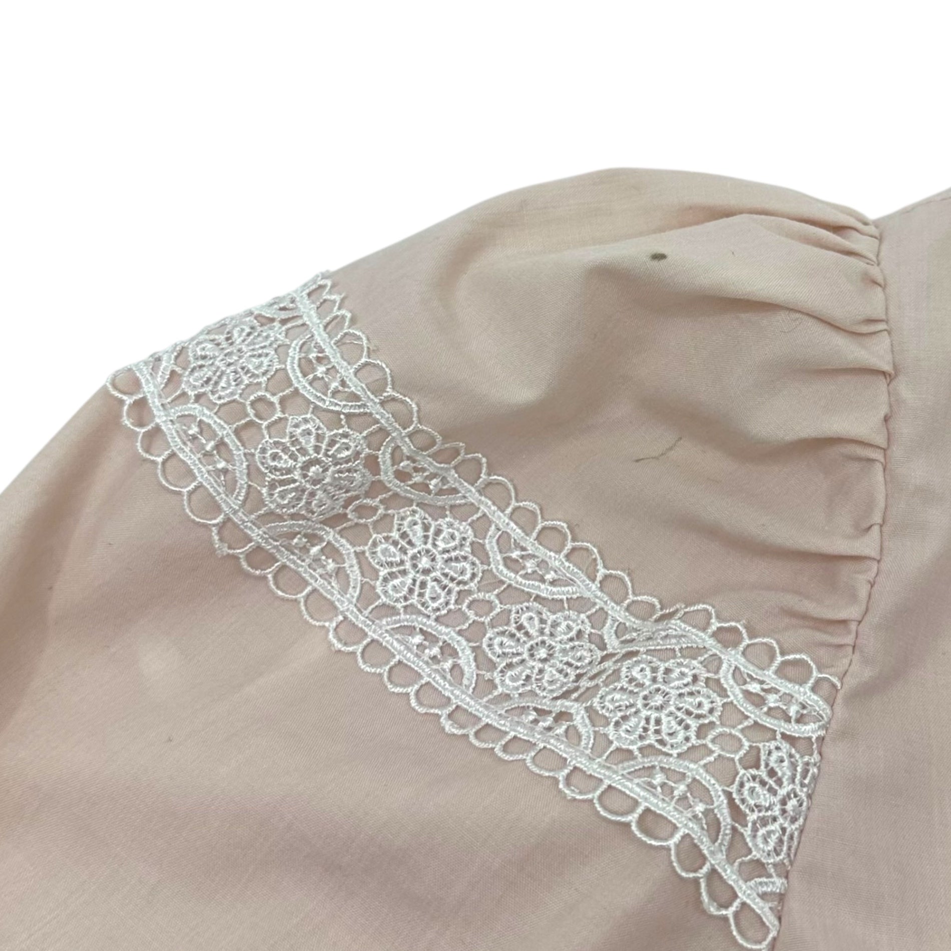 VINTAGE(ヴィンテージ) puff sleeve shortblouse パフスリーブなショートブラウス 後染め ピンク