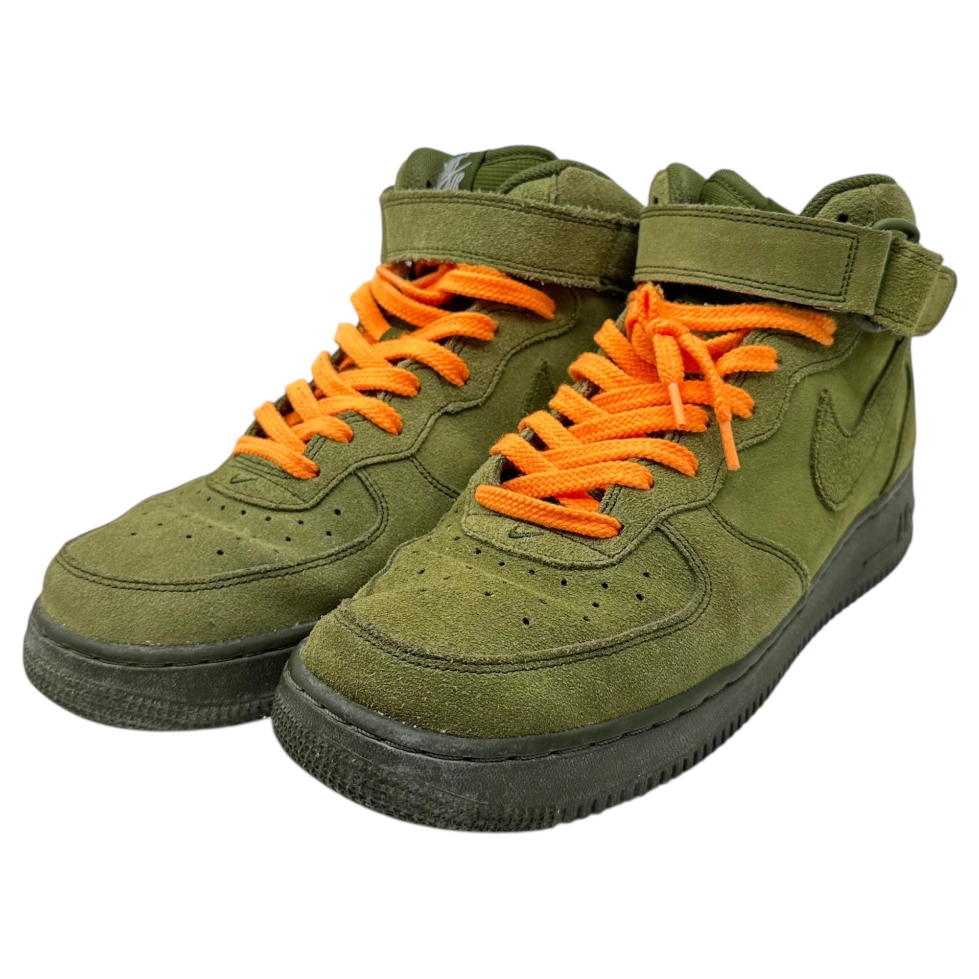NIKE(ナイキ) AIR FORCE1 Mid Legion Green エアフォースワン ミッド リージョン グリーン 315123-302 27.0cm グリーン シューレース交換済