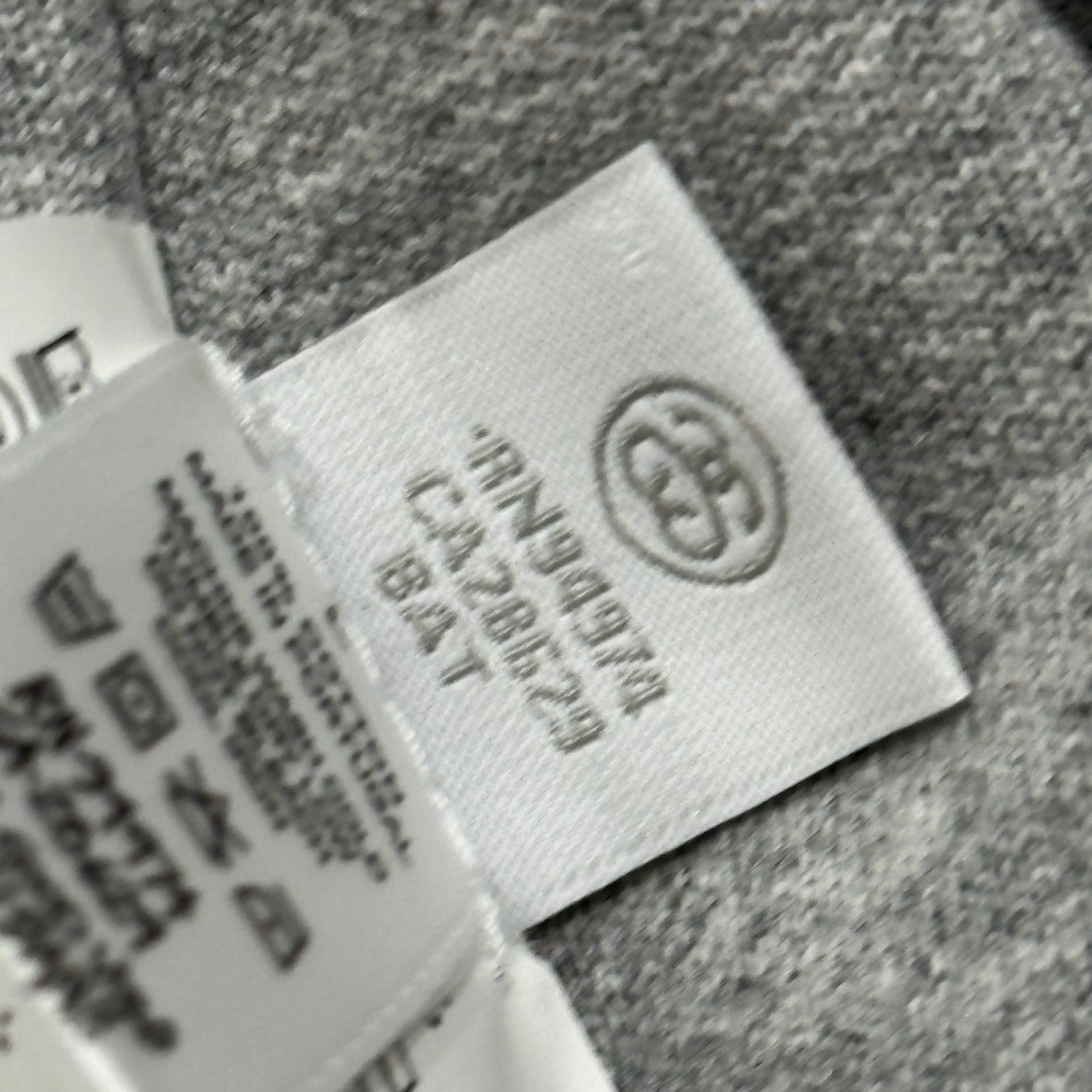 STUSSY(ステューシー) Double Face Label Zip Hoodie ダブル フェイス ラベル ジップ パーカー L ライトグレー