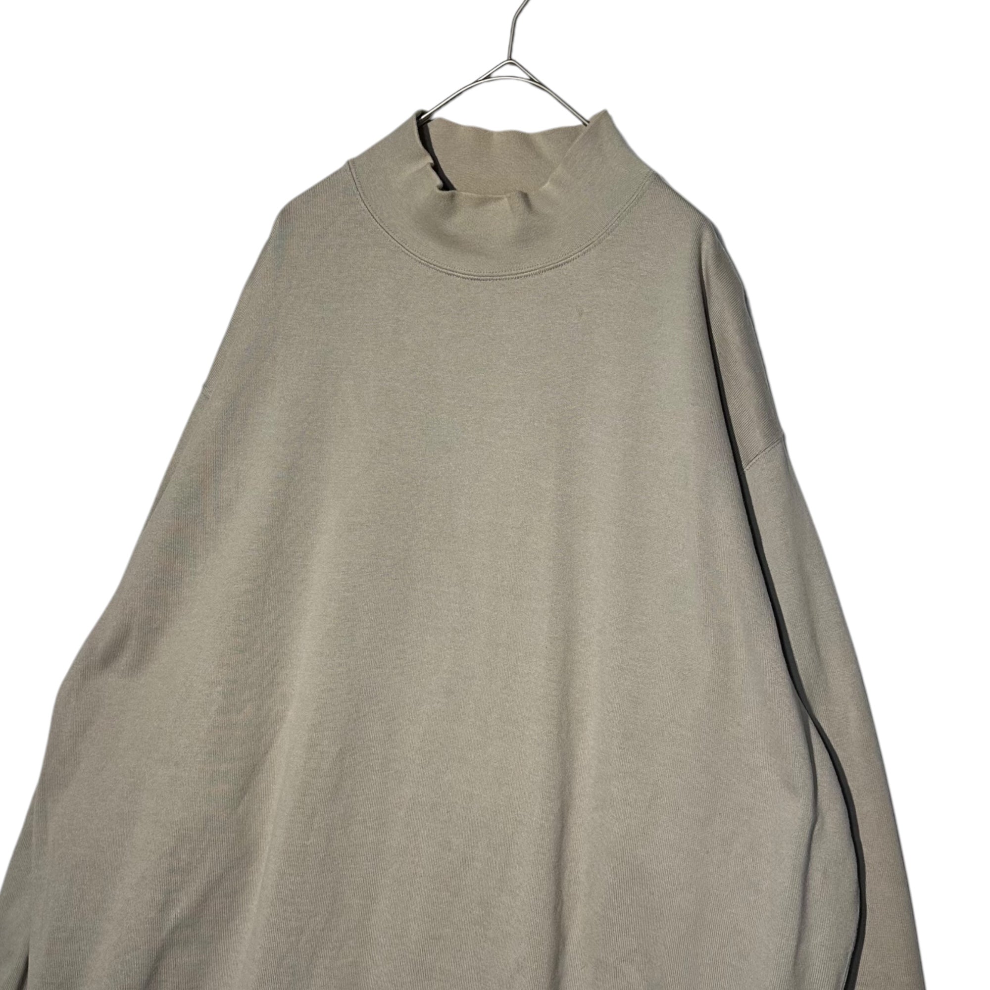 Graphpaper(グラフペーパー) Heavy Weight Mock Neck Hem Rib Tee ヘヴィーウェイト モック ネック 長袖 カットソー GM203-70114 1 グレー