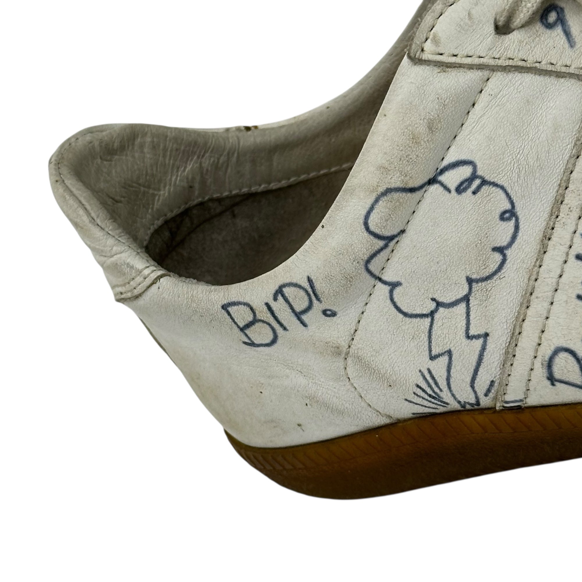 Maison Martin Margiela(メゾン マルタンマルジェラ) 2006SS Graffiti German Trainer 落書き ジャーマン トレーナー 41(26cm~26.5cm程度) ホワイト アーカイブ 本人期