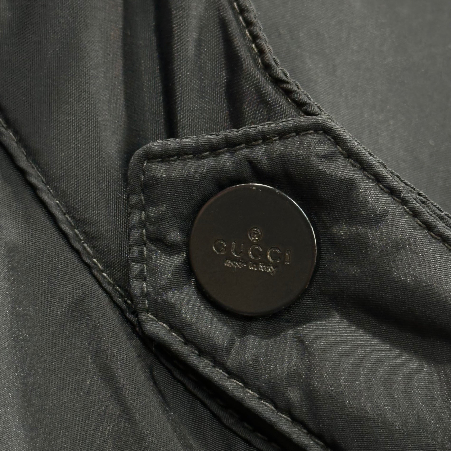 GUCCI(グッチ) 1999SS By Tom Ford Nylon Single Rider Jacket トムフォード期 ナイロン シングル ライダース ジャケット 314-0444-2979 48 ブラック 90年代 アーカイブ