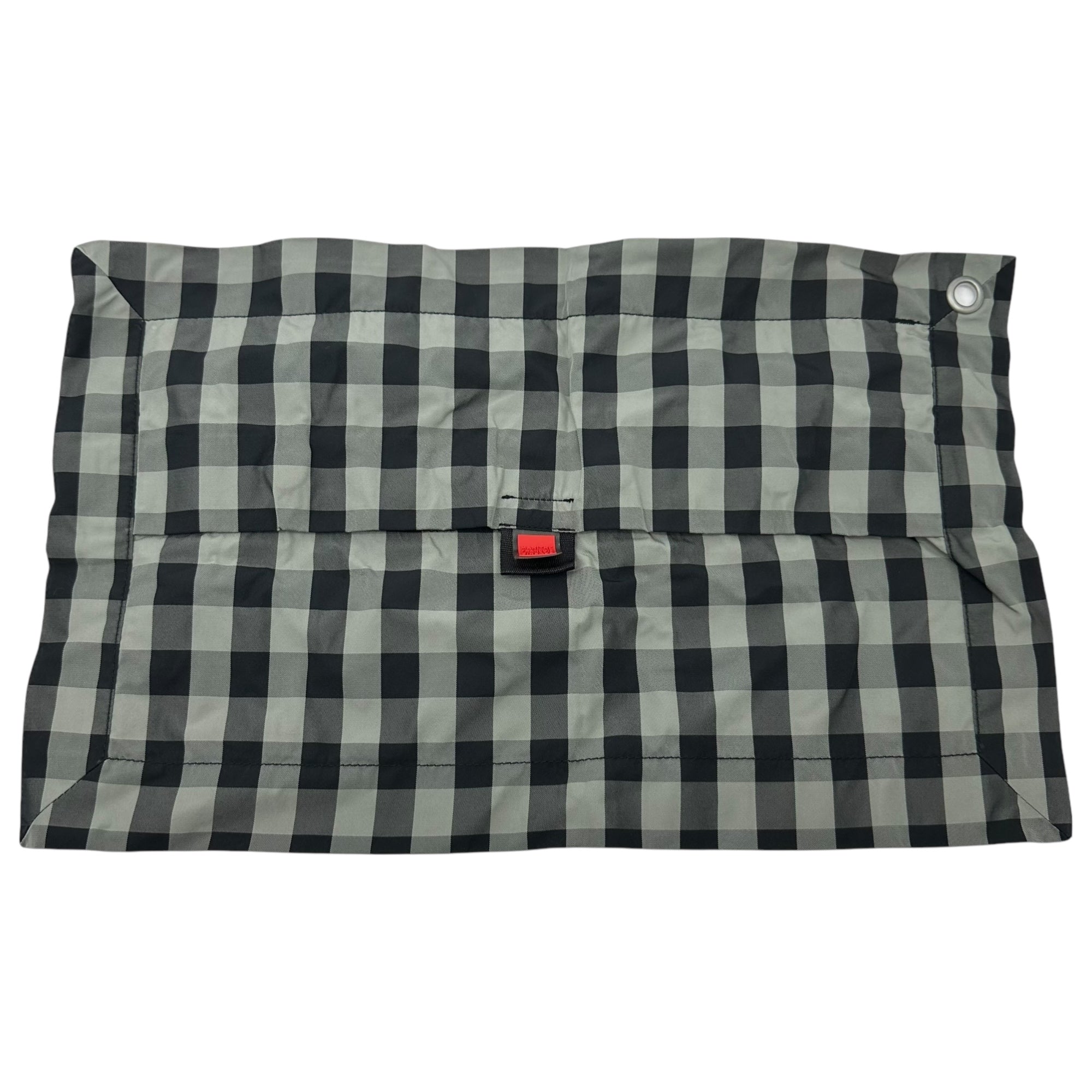 MARITHE FRANCOIS GIRBAUD(マリテフランソワジルボー) 00's Gingham Check Round Collar Double Coat ギンガム チェック 丸襟 ダブル コート F5-7180 M ブラック×グレー Y2K 変形