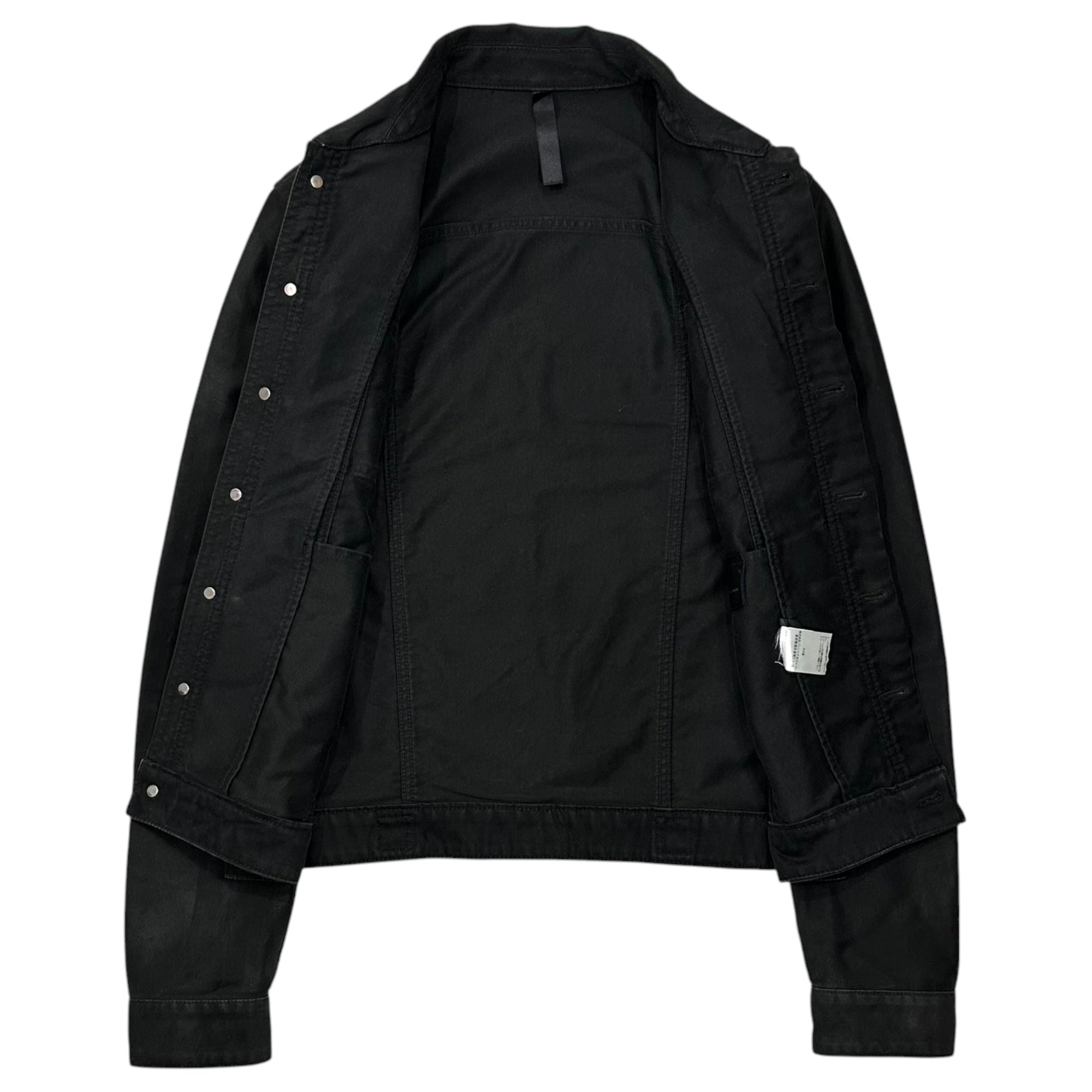 BALENCIAGA(バレンシアガ) 10AW Coated Cotton Trucker Jacket ニコラ期 2ポケット コーティング トラッカー ジャケット 244799 48 ブラック