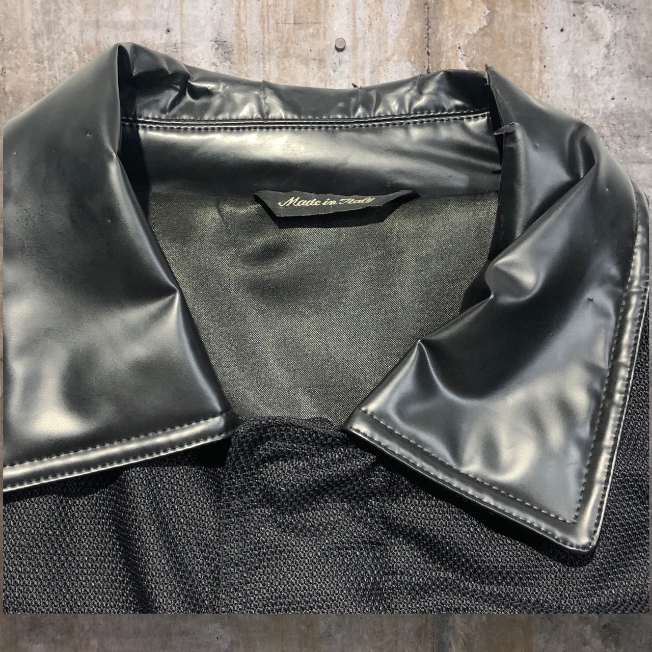 VERSACE(ヴェルサーチ) 90'sライダースブルゾン 52(XL程度) ブラック メタルジッパー