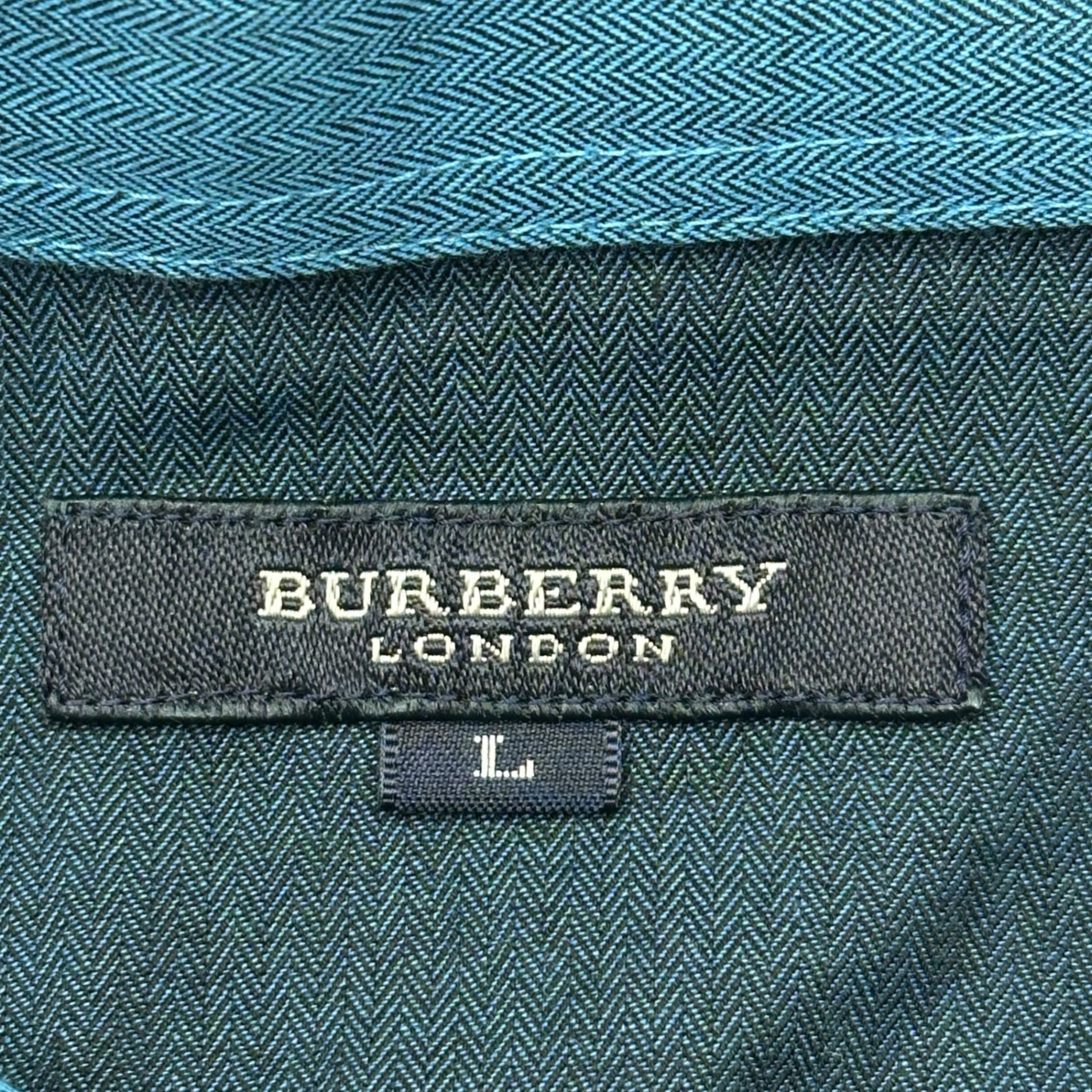 BURBERRY LONDON(バーバリーロンドン) Long Sleeve Regular Collar Check Shirt 長袖 レギュラーカラー チェック シャツ A1M56-302-23 L ブルー×ブラック×ホワイト