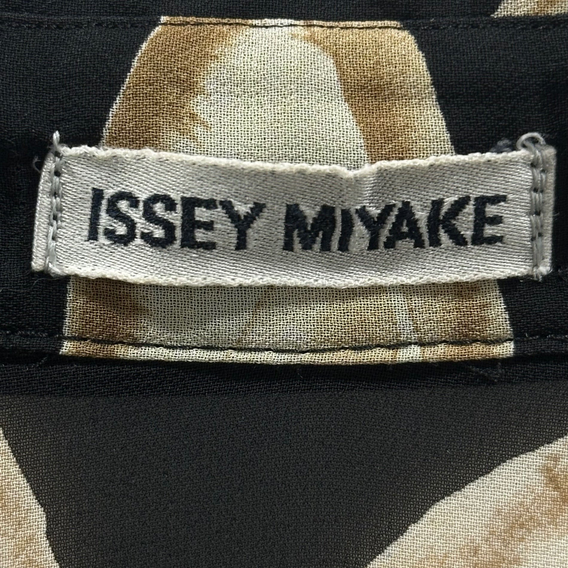 ISSEY MIYAKE(イッセイミヤケ) 1993SS Large Ink Wash Flower Print Sheer Shirt 大輪の水墨花 シアー シャツ IM91-JF343 M ブラック 90's 90年代 メンズ着用可