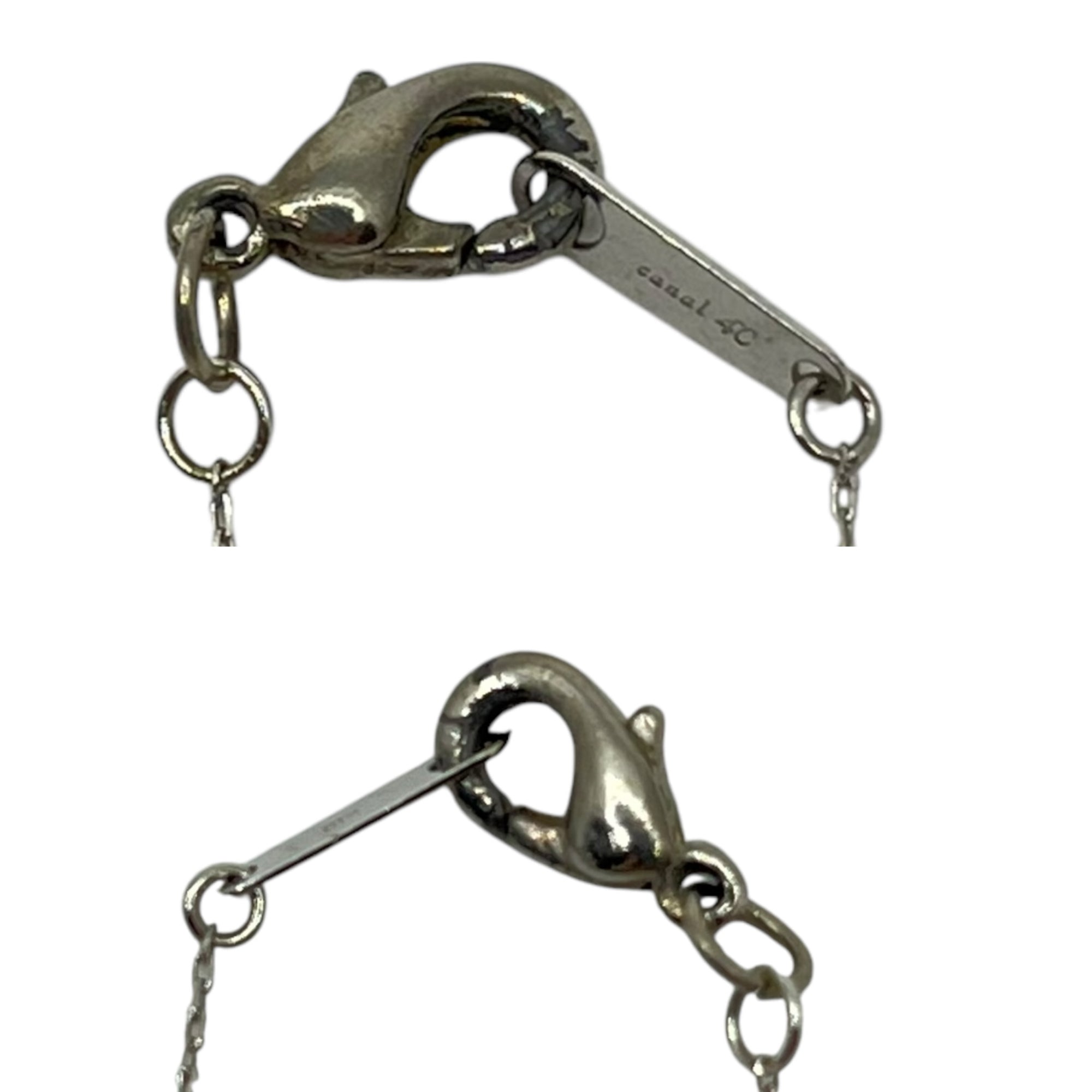 4℃(ヨンドシー) 10K チェーン ネックレス ハート ペンダント シルバー オルゴール ケース 付き