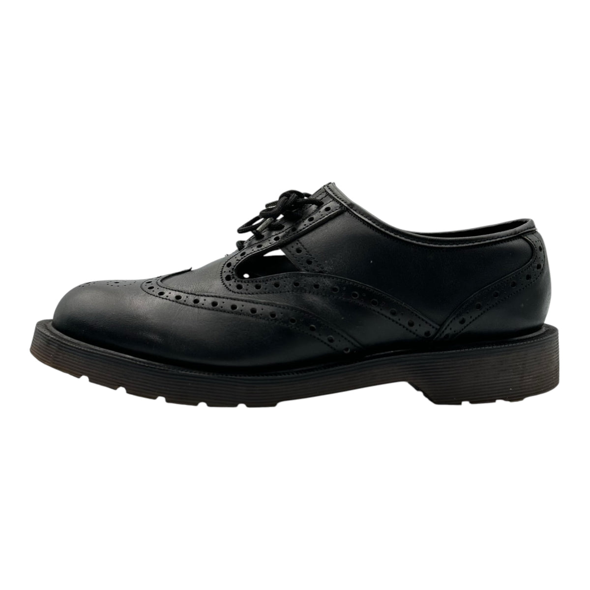 COMME des GARCONS HOMME PLUS×DR.MARTENS(コムデギャルソンオムプリュス×ドクターマーチン) 1980's UK made Wingtip side-cutout leather shoes ウィングチップ サイドオープン レザー シューズ UK 6 1/2(25.5cm程度) ブラック 80's 80年代 最初期