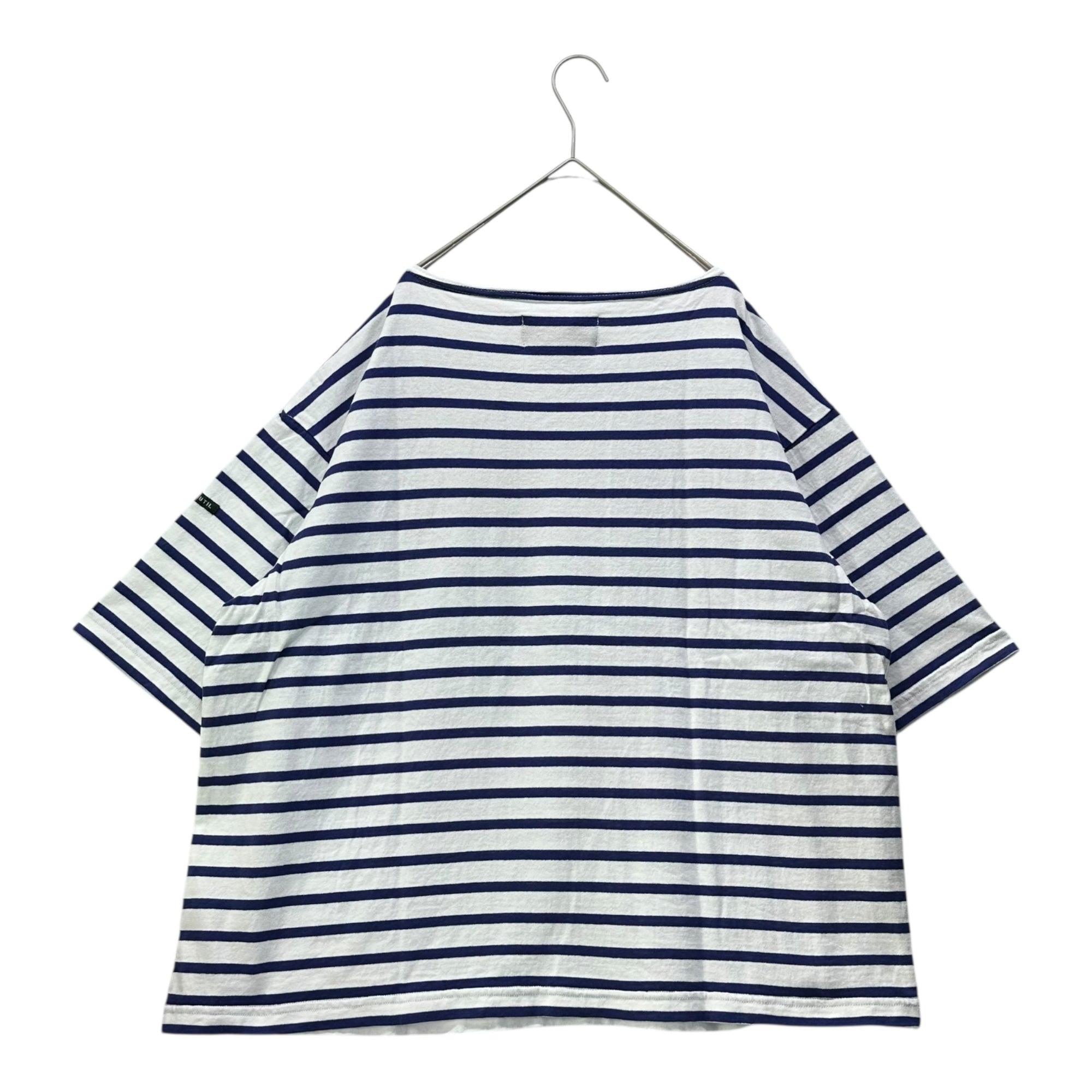 OUTIL(ウティ) TORICOT AAST SHORT ボーダー 半袖 バスク シャツ OU-C007S 1 ホワイト×ネイビー カットソー Tシャツ