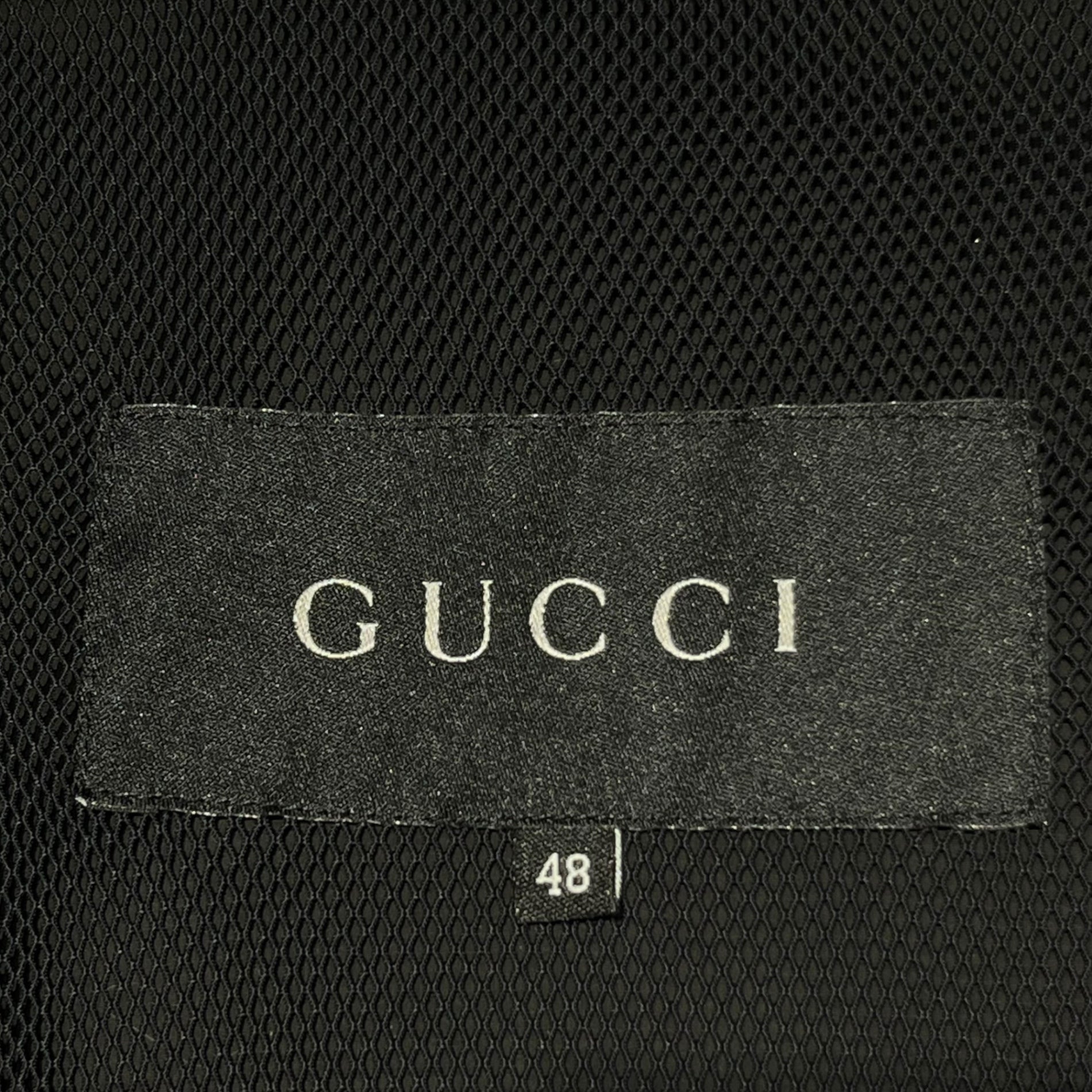 GUCCI(グッチ) 00's Archive mesh layered nylon hoodie アーカイブ メッシュ レイヤード ナイロン パーカー 48(L程度) ブラック Y2K マウンテンパーカー ジャケット