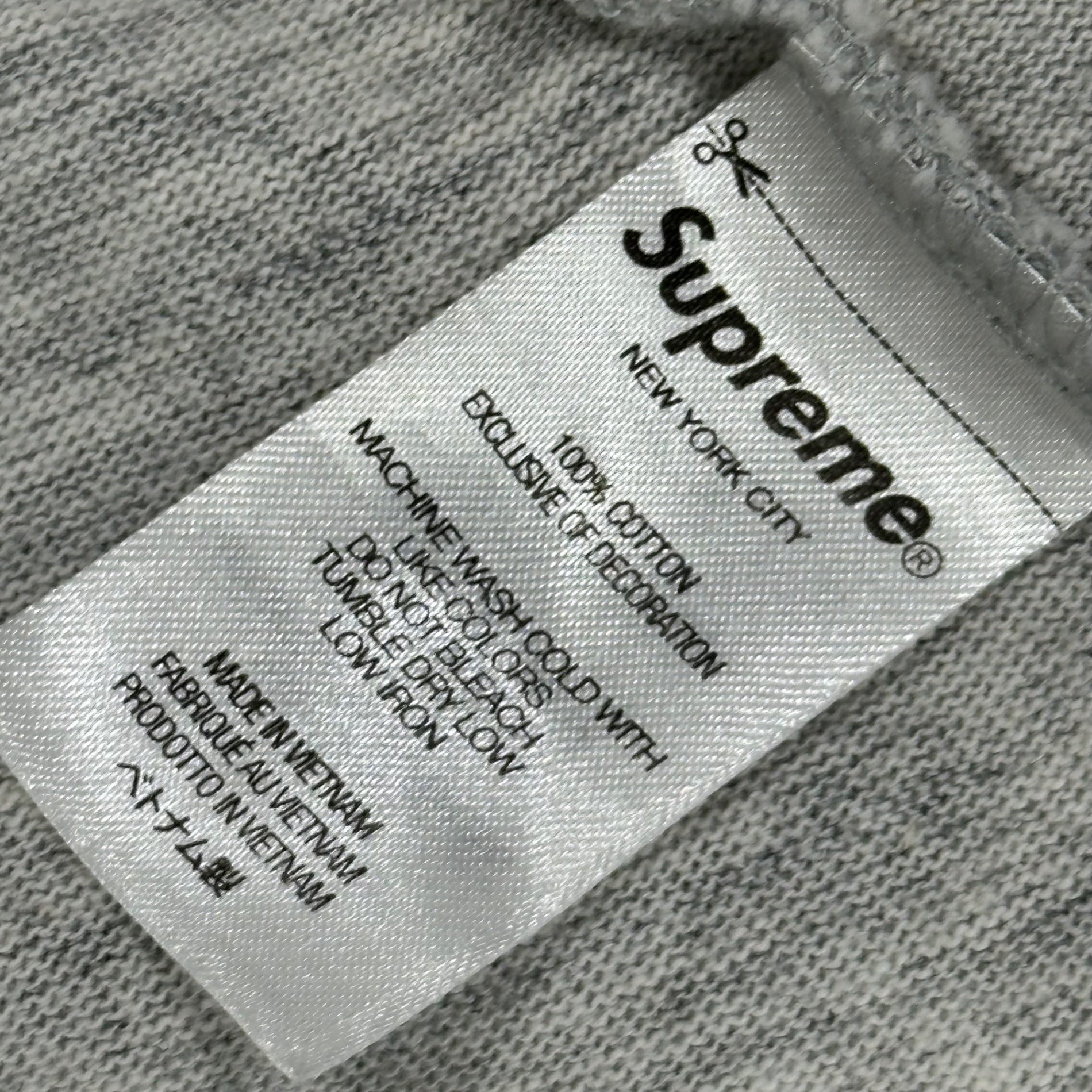 SUPREME(シュプリーム) S/S Pocket Tee 半袖 ポケット Tシャツ S ライトグレー ロゴ