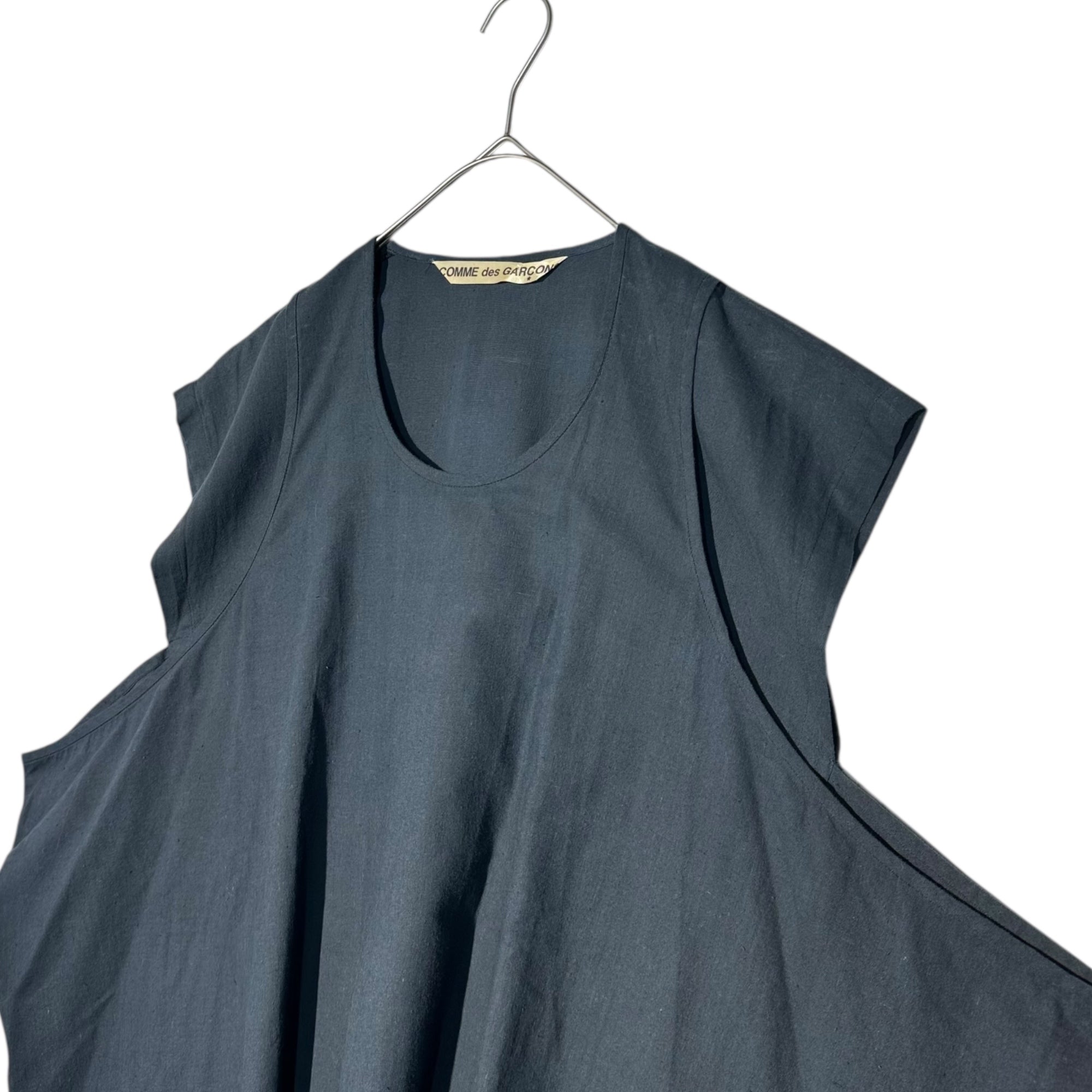 COMME des GARCONS(コムデギャルソン) 80's Sleeveless Layered cut and sew 80年代 ノースリーブ レイヤード カットソー FREE ネイビー