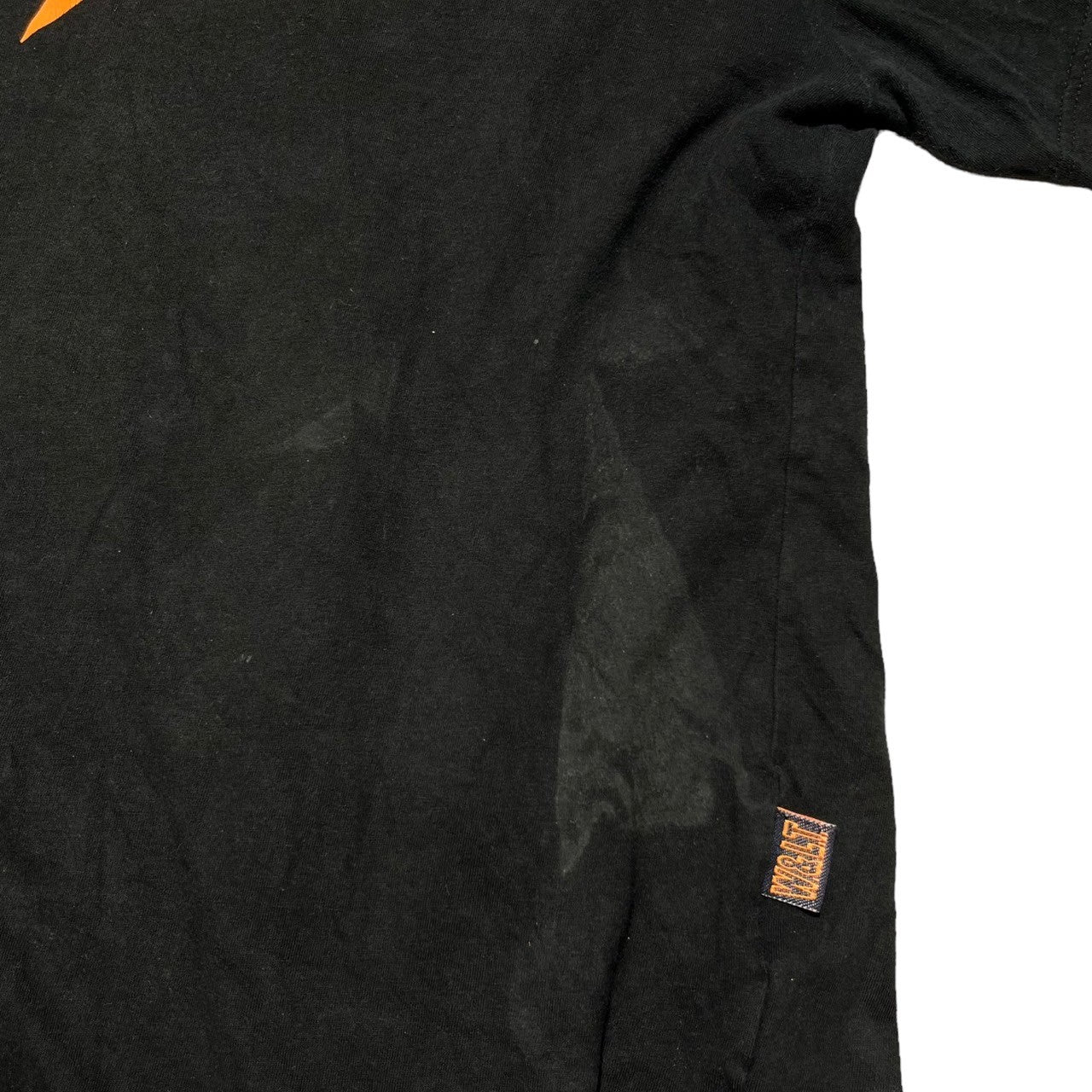 W.&L.T. JEANS(ウォルトジーンズ) 00's lightning logo t-shirt 雷ロゴ Tシャツ 00年代 ヴィンテージ L ブラック×オレンジ