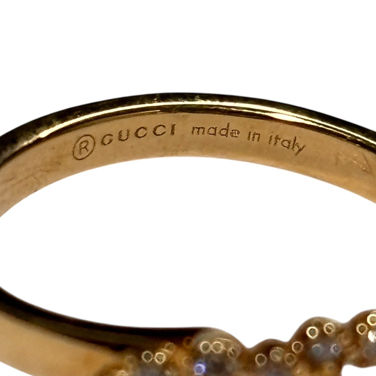 GUCCI(グッチ) K18YG GG Running Diamond Ring ファイン ジュエリー GGランニング ダイヤモンド リング 7(7号) ゴールド ピンキー Au750 指輪 ジュエリー フローラ