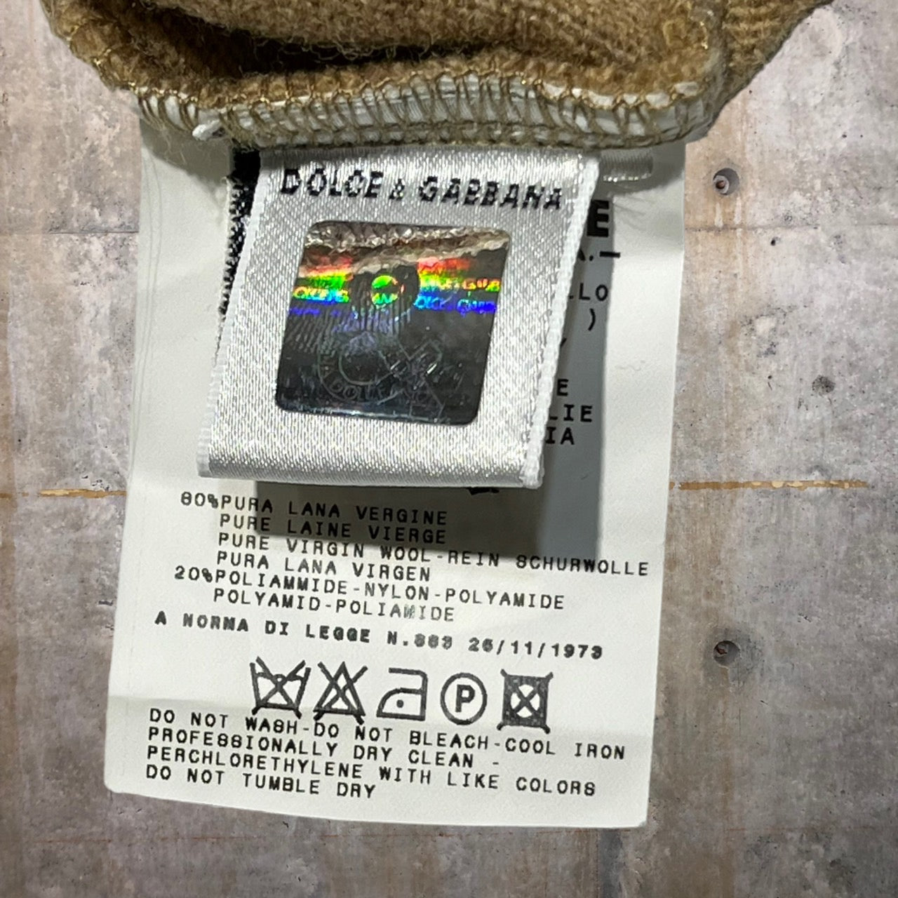 D&G DOLCE&GABBANA(ディーアンドジードルチェ&ガッバーナ) 切替リブウールニット/セーター L ブラウン ドルチェアンドガッバーナ ドルガバ