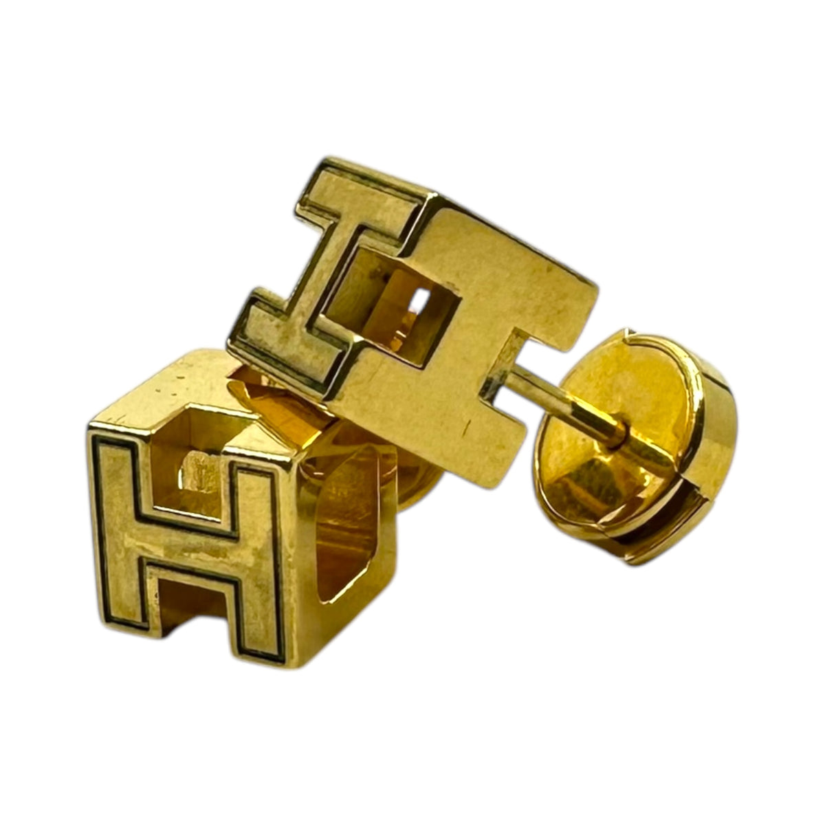 HERMES(エルメス) H cube caged ash earrings Hキューブ カージュド 