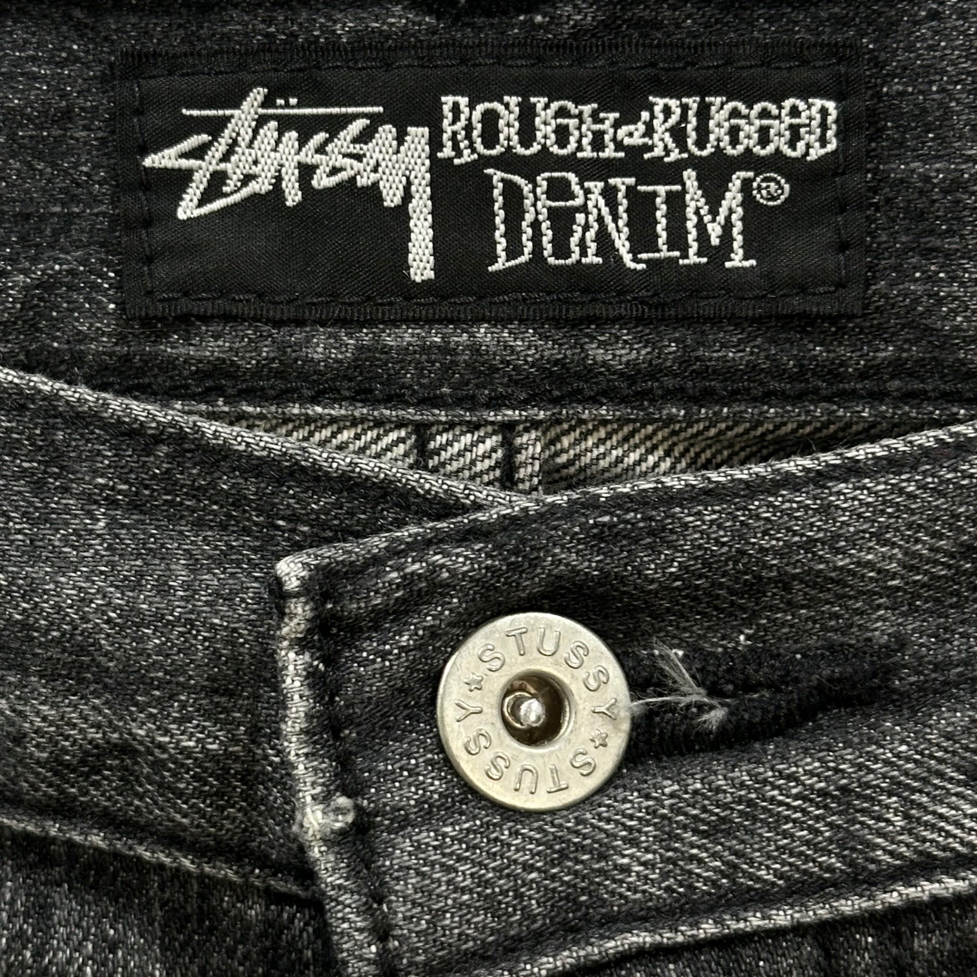 STUSSY×Levi's(ステューシー×リーバイス) SS505 Stussy Special 30周年限定 リペア加工 ブラック デニム パンツ SS505-0004 34 ブラック ダメージ加工