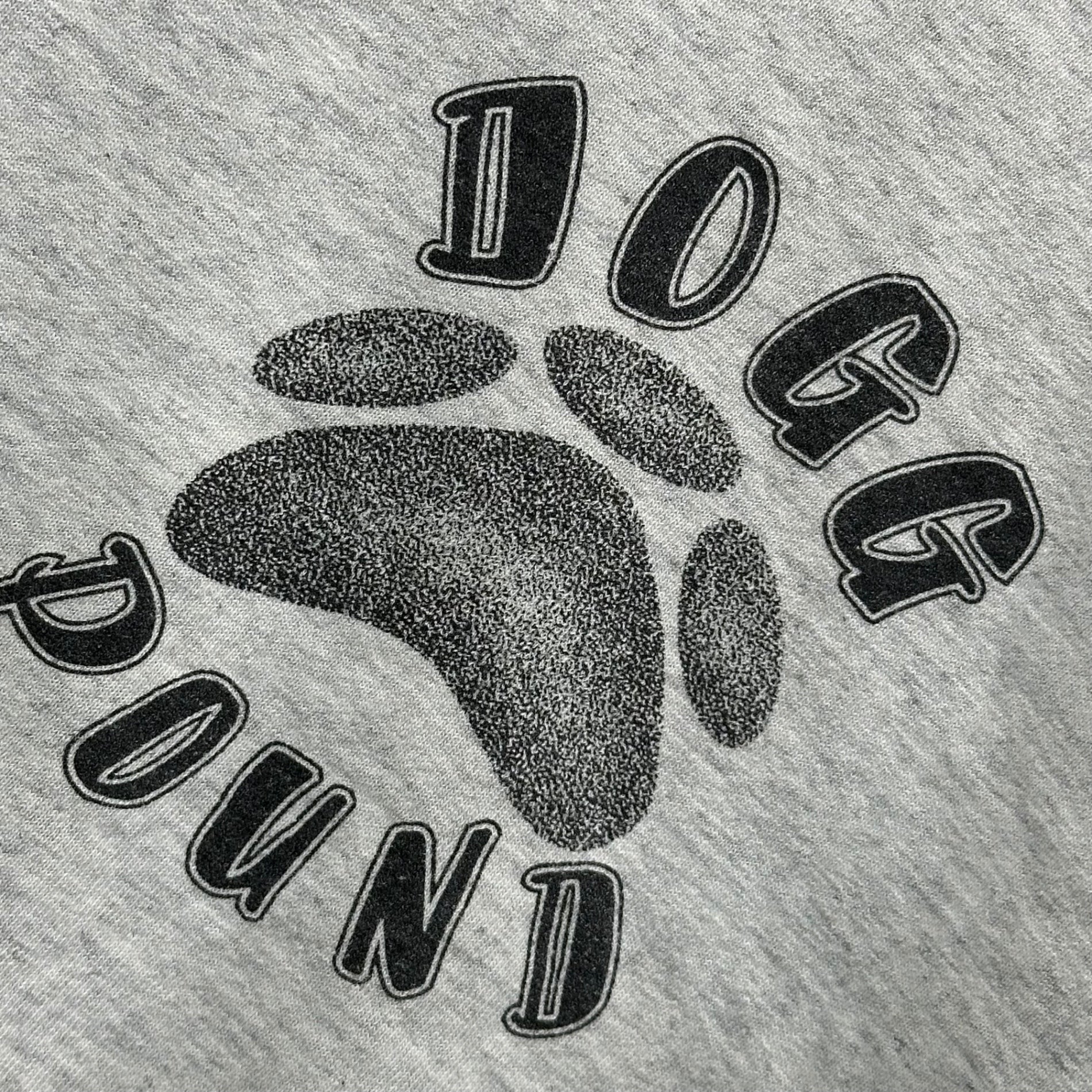 VINTAGE(ヴィンテージ) 90's DOGG POUND Death Row Records T-Shirt ドッグ パウンド デスロー レコーズ Tシャツ XXL程度 グレー PRE-SHRUNK FANTASY BODY 袖シングルステッチ