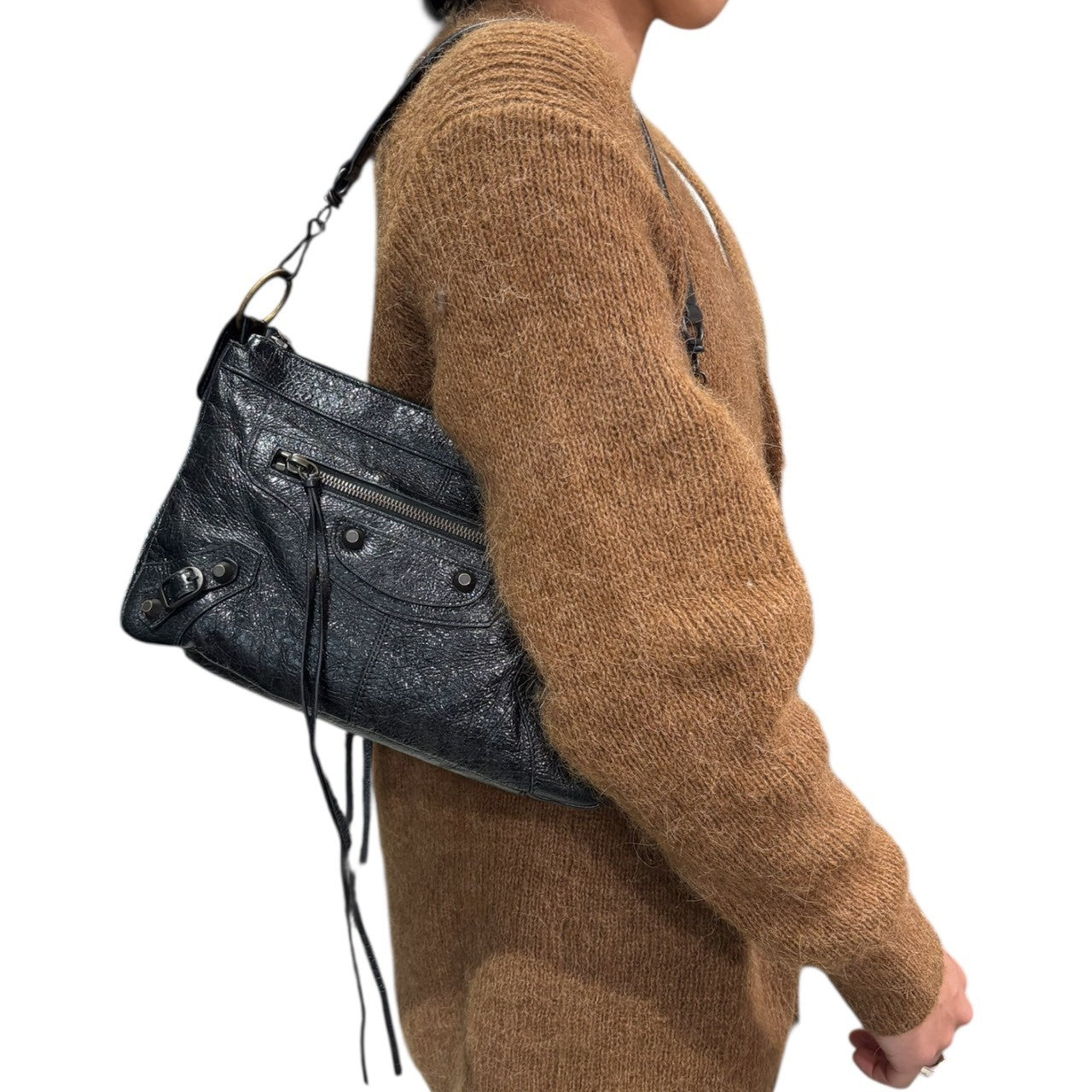 BALENCIAGA(バレンシアガ) LE CITY SMALL BAG シティ スモール レザー バッグ ブラック ワン ショルダー 肩掛け