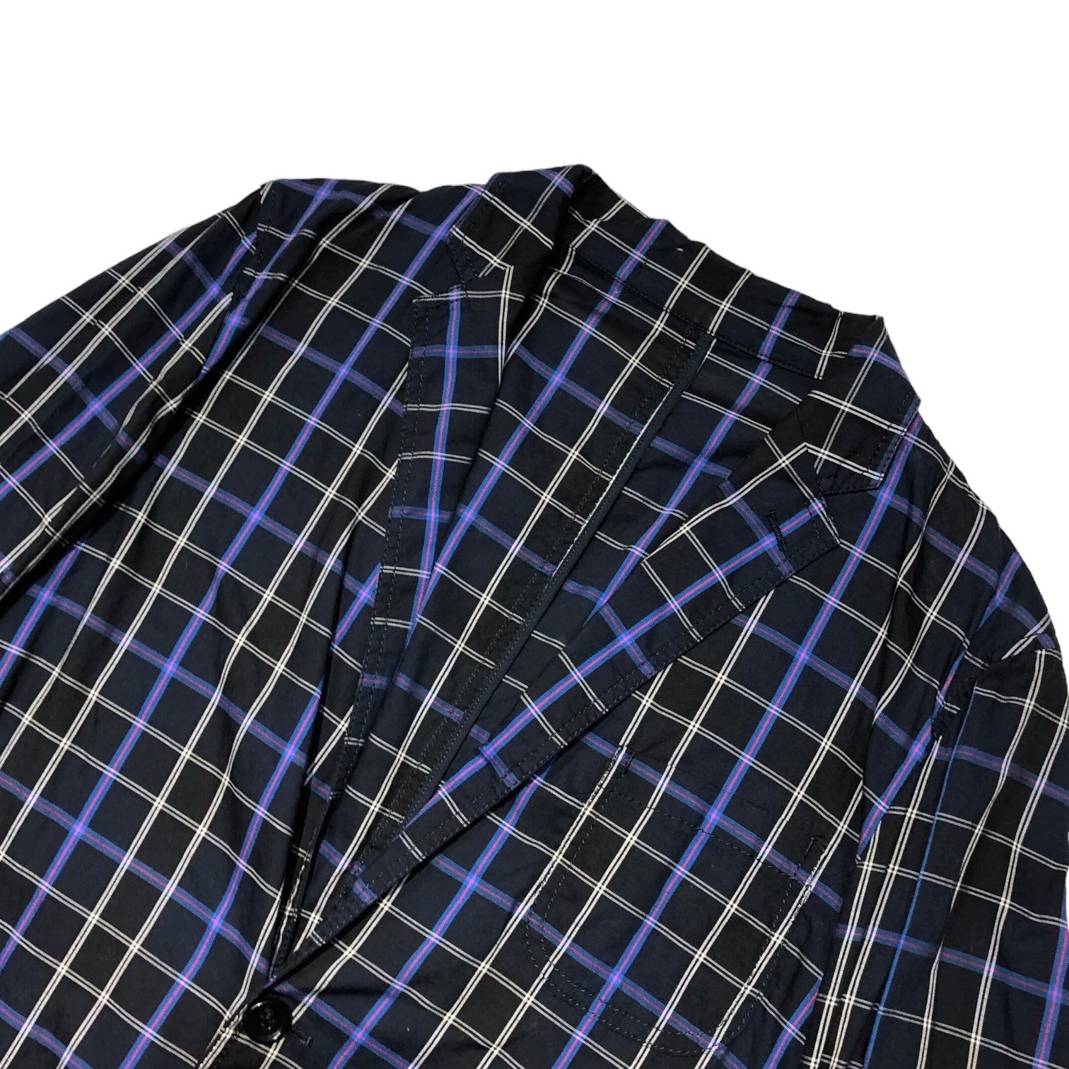 uniform experiment(ユニフォームエクスペリメント) 09SS cotton check jacket コットン チェック ジャケット UE-90033 2(M) ネイビー×ピンク