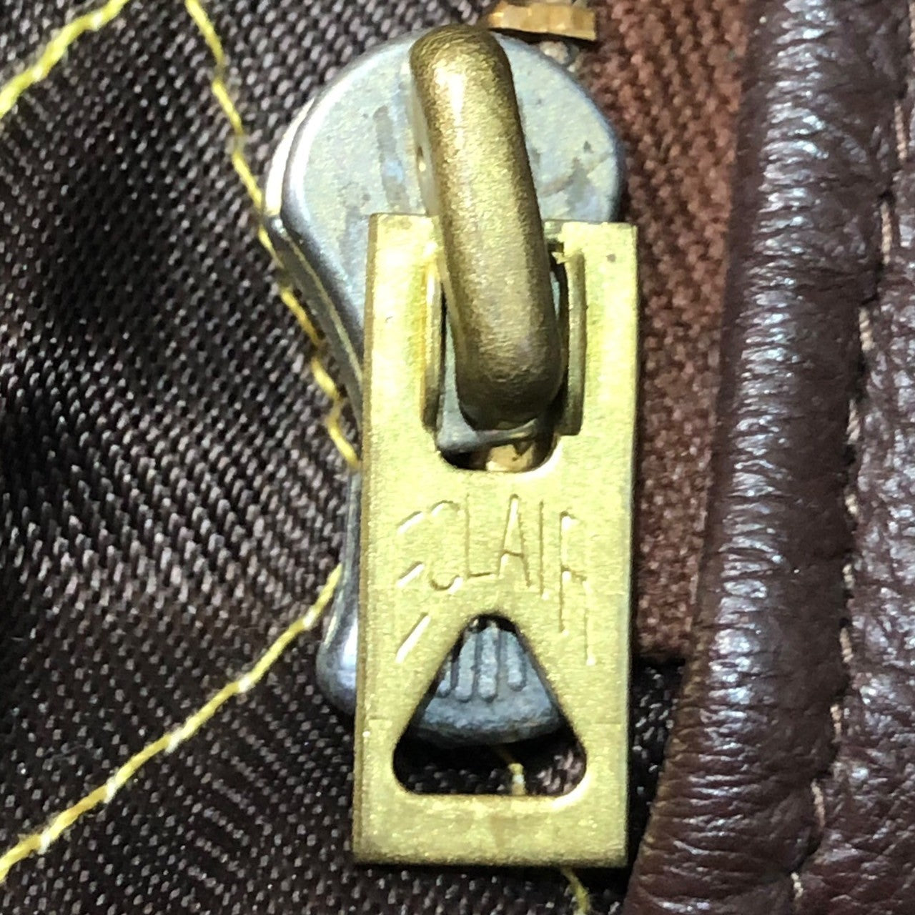 VINTAGE(ヴィンテージ) 60's ~ shearling fur leather gang coat ムートン ファー レザー ギャング コート 60年代~ ECLAIR ZIP ファスナー ジャケット 表記無し(L程度) ブラウン