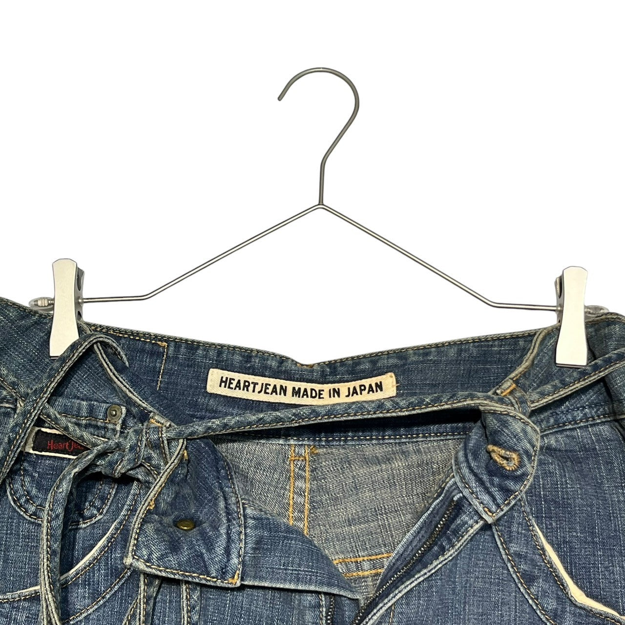 Heart jean(ハートジーン) 00's Flap pocket bondage flare denim pants フラップ ポケット ボンテージ フレア デニム パンツ M インディゴ Y2K