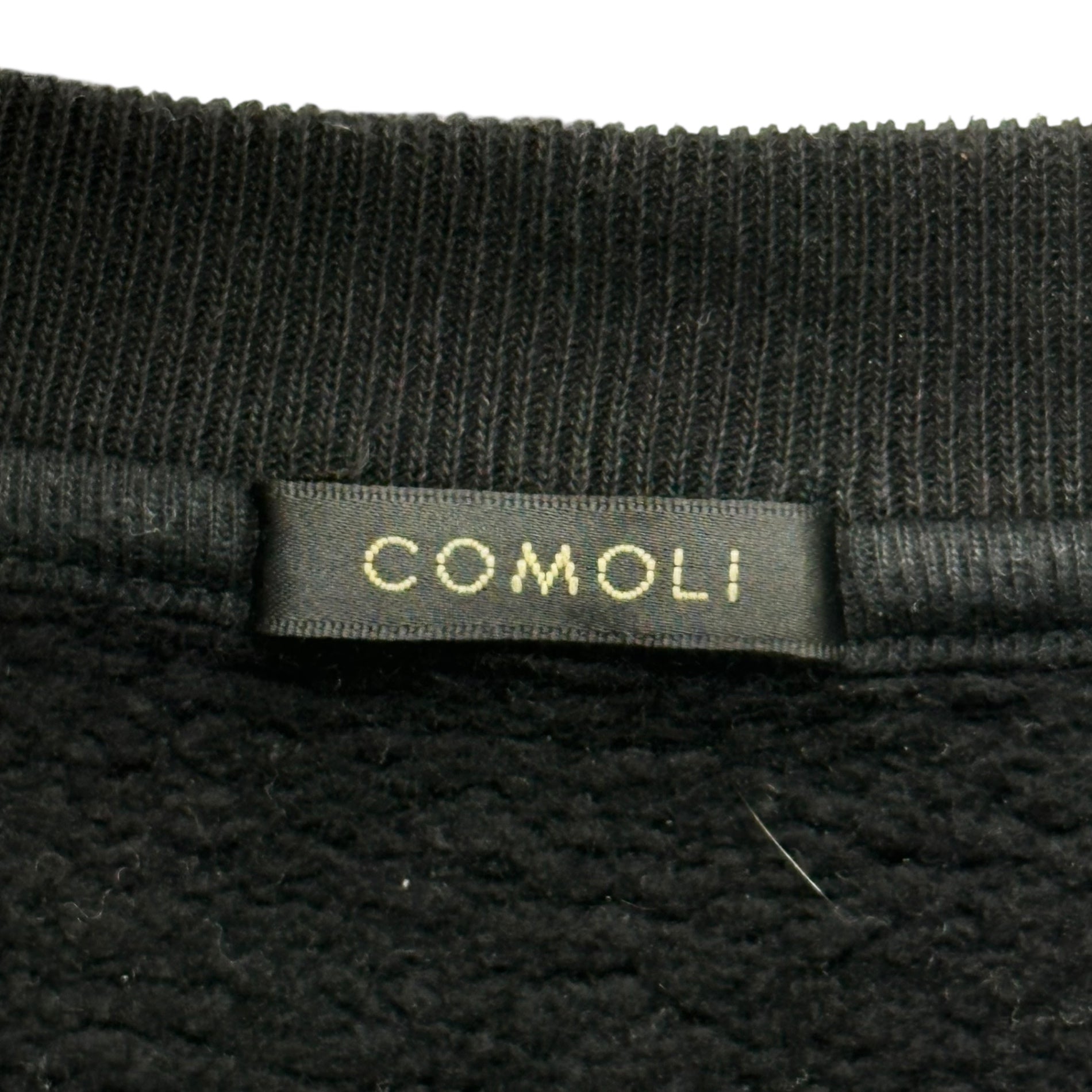 COMOLI(コモリ) 24AW Cotton fleece crew neck コットン裏毛 クルーネック スウェット A03-05003 4 ブラック
