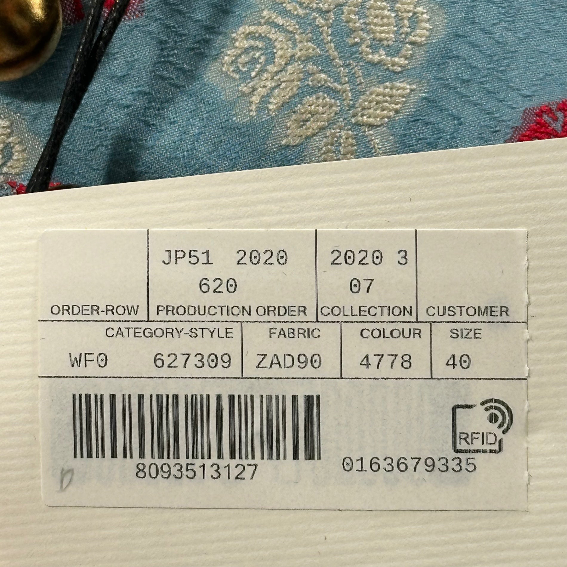 GUCCI(グッチ) 20SS All-over print embroidered caftan dress 総柄 刺繍 カフタンドレス 627309 ZAD90 4778 40(L程度) ライトブルー×レッド×ホワイト