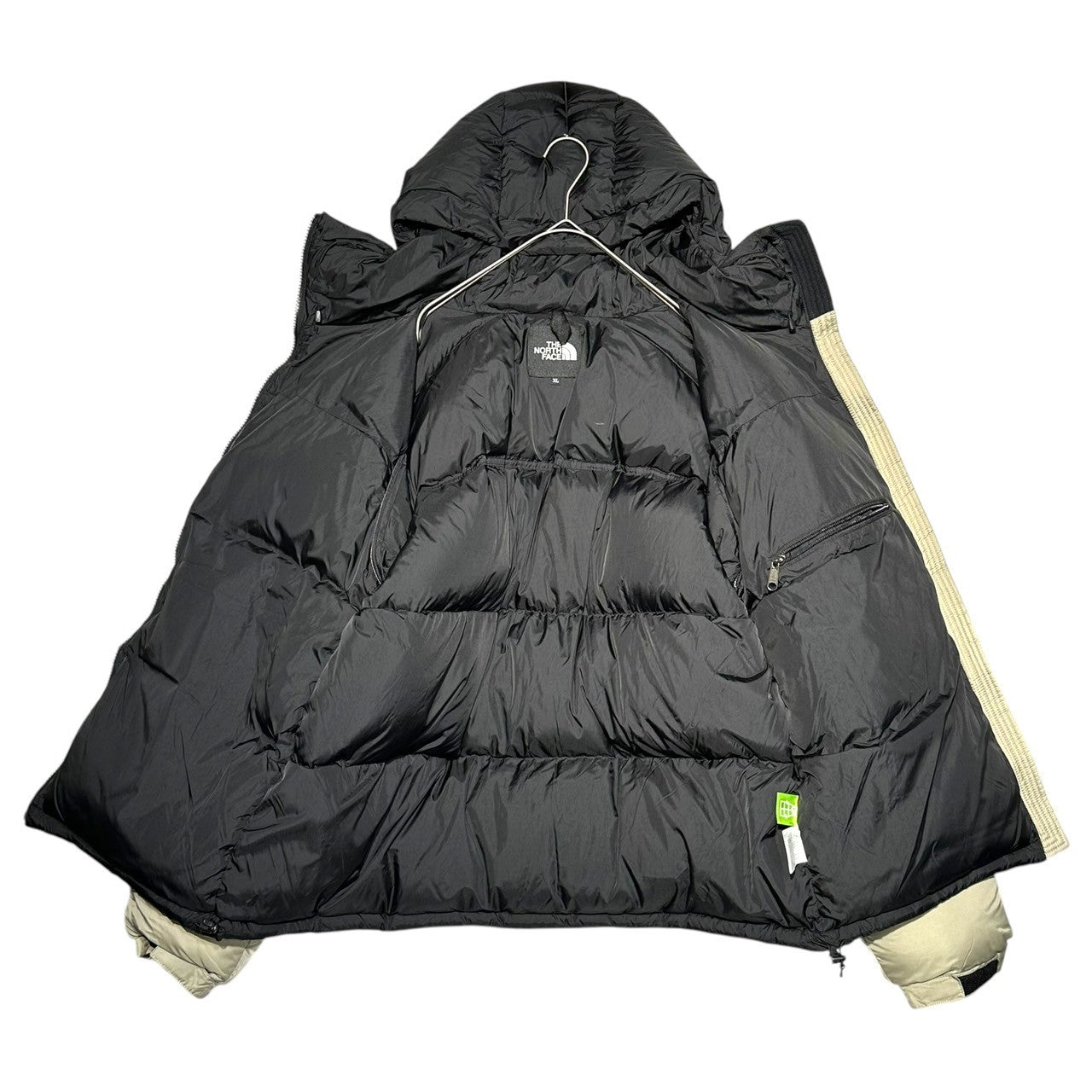 THE NORTH FACE(ノースフェイス) Nuptse Hoodie ヌプシ フーディ ダウン ジャケット ND92331 XL アイボリー×ブラック