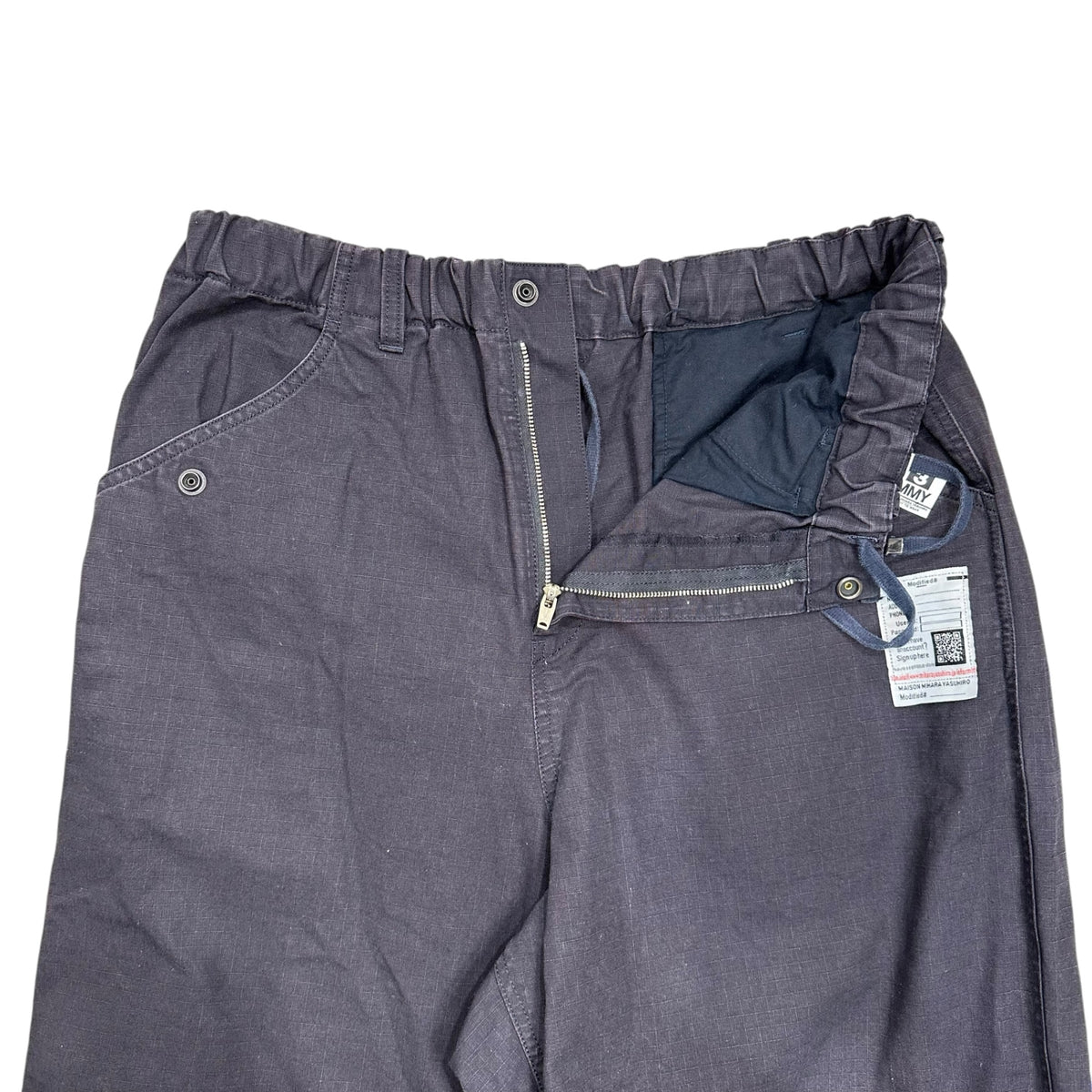 Maison MIHARA YASUHIRO(メゾンミハラヤスヒロ) 23AW RIP STOP MILITARY PT リップストップ ミリタリー パンツ J11PT042 48 ブラック