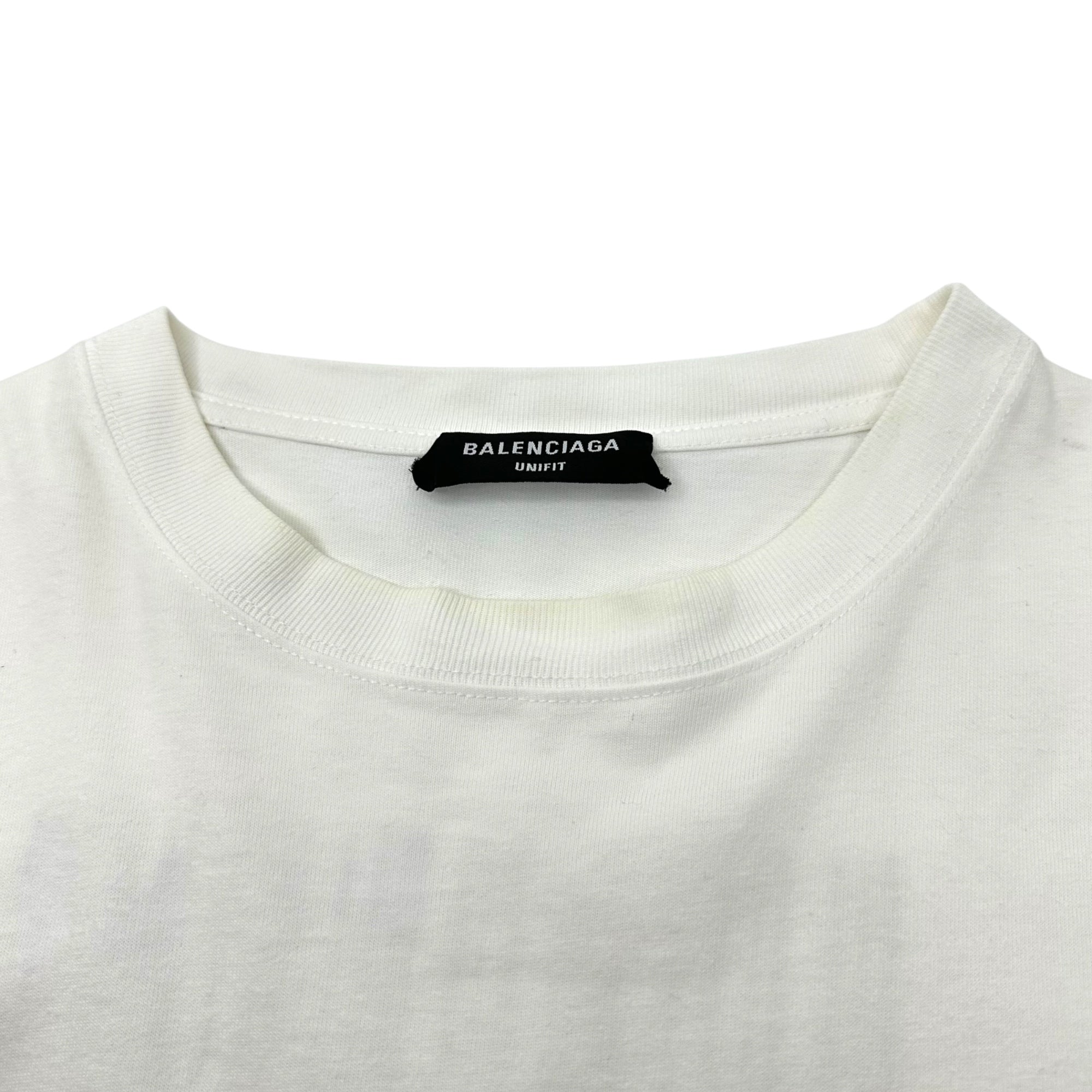 BALENCIAGA(バレンシアガ) 21AW Barcode Logo Graphic T-Shirt バーコード ロゴ グラフィック Tシャツ 661715 M ホワイト