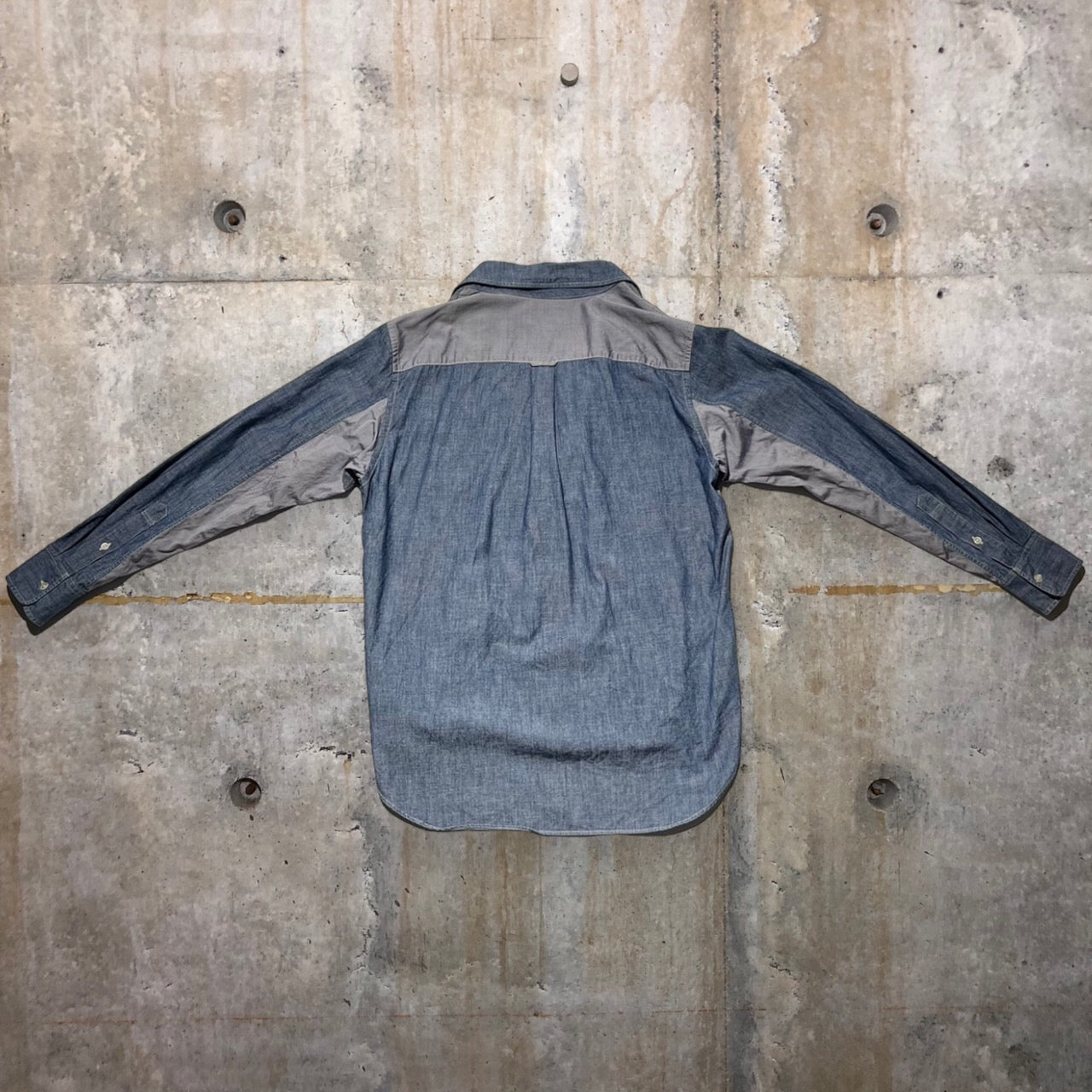 GANRYU COMME des GARCONS(ガンリュウコムデギャルソン) 14SS切替シャツジャケット EM-B009 S ブルー AD2013