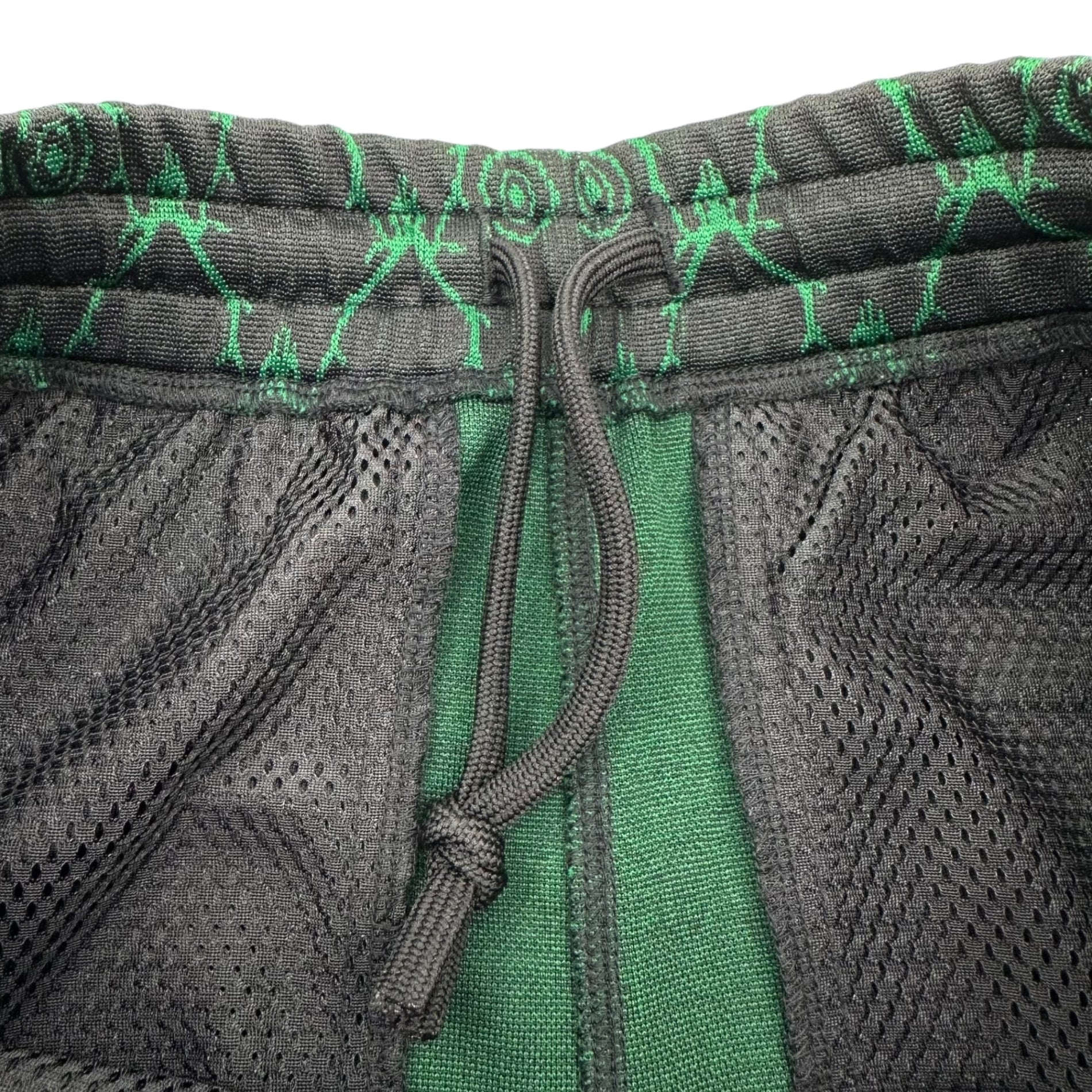 South2 West8 S2W8(サウス2ウエスト8) 22SS 22SS Trainer Pants Poly Jacquard トレーナー パンツ LQ772 S ブラック×グリーン ロゴ トラック ジャージ