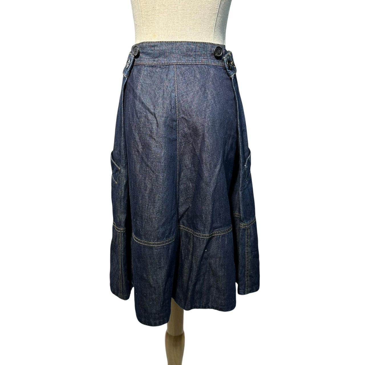 MARNI(マルニ) Front pocket Trapezoid Denim Skirt フロントポケット 台形 デニム スカート W13GOJDO01HM0TCP65 38(M程度) インディゴ