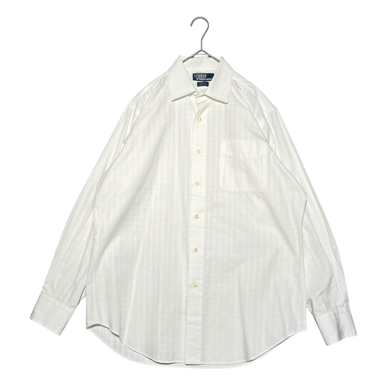 POLO RALPH LAUREN(ポロラルフローレン) 90's CURHAM checked oversized shirt チェック オーバーサイズ シャツ 15 1/2(L程度) ホワイト ポニー無し