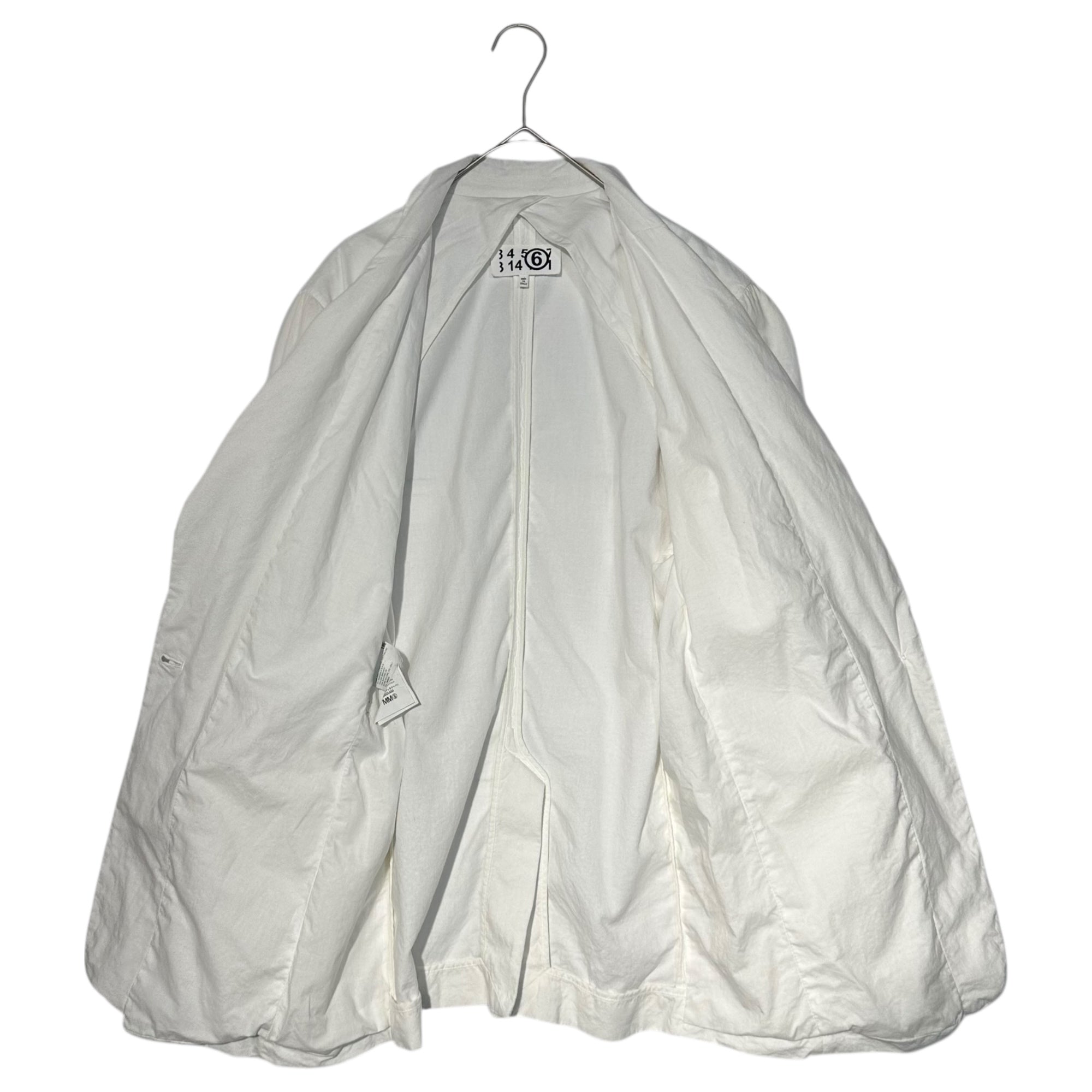 MM6 Maison Margiela(エムエムシックス) 21SS Cotton 1B jacket コットン テーラード ジャケット S62BN0038 38(M程度) ホワイト 肩パット 着脱可